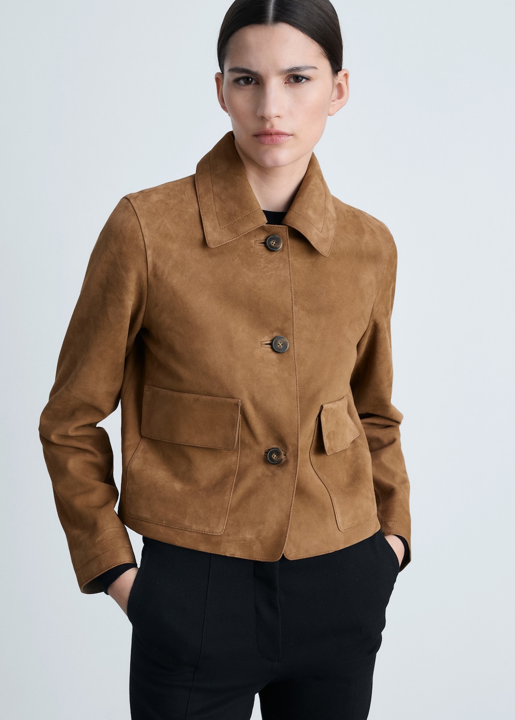 Mango Suede leather jacket