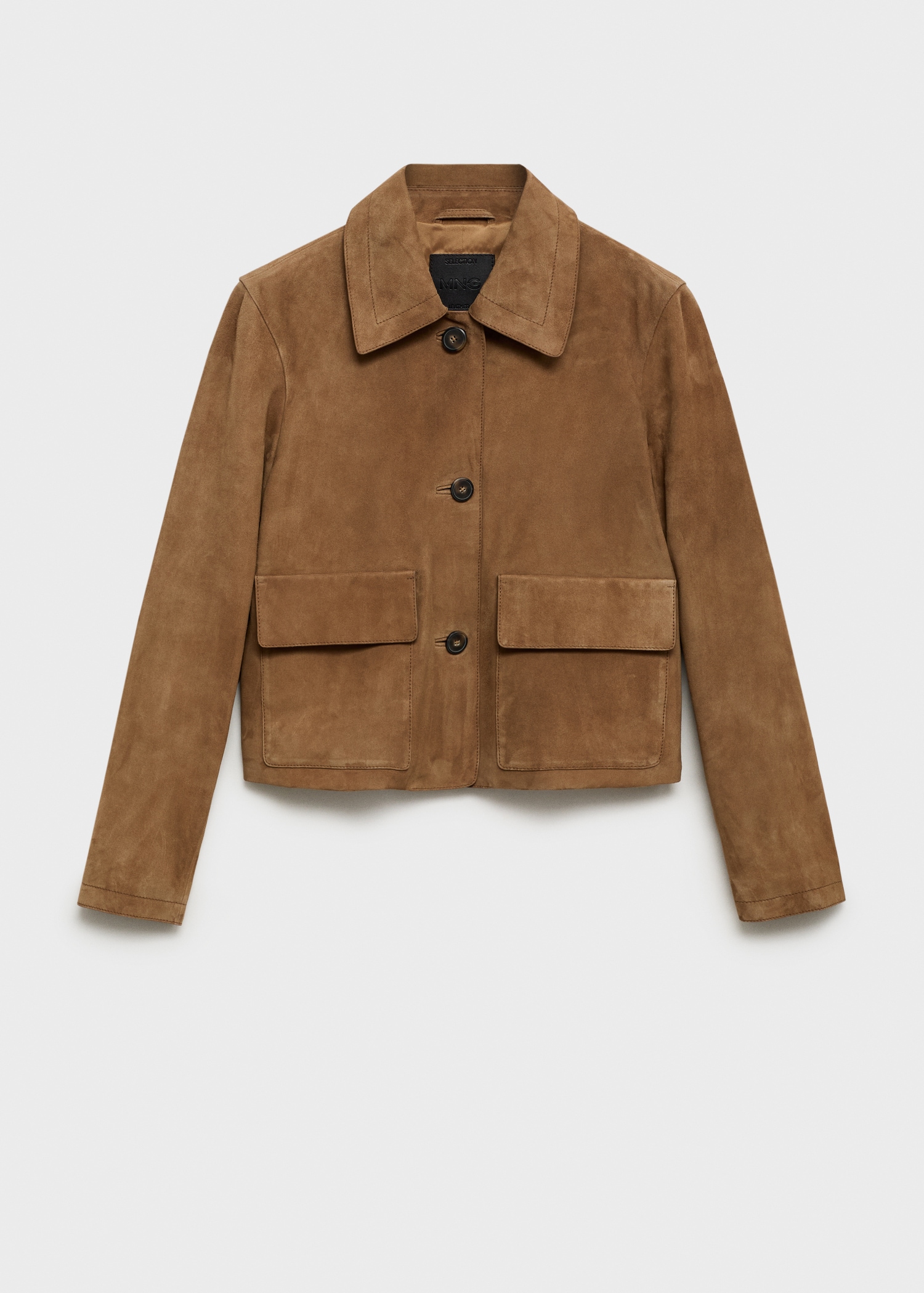 Chest-pocket suede jacket - Article without model