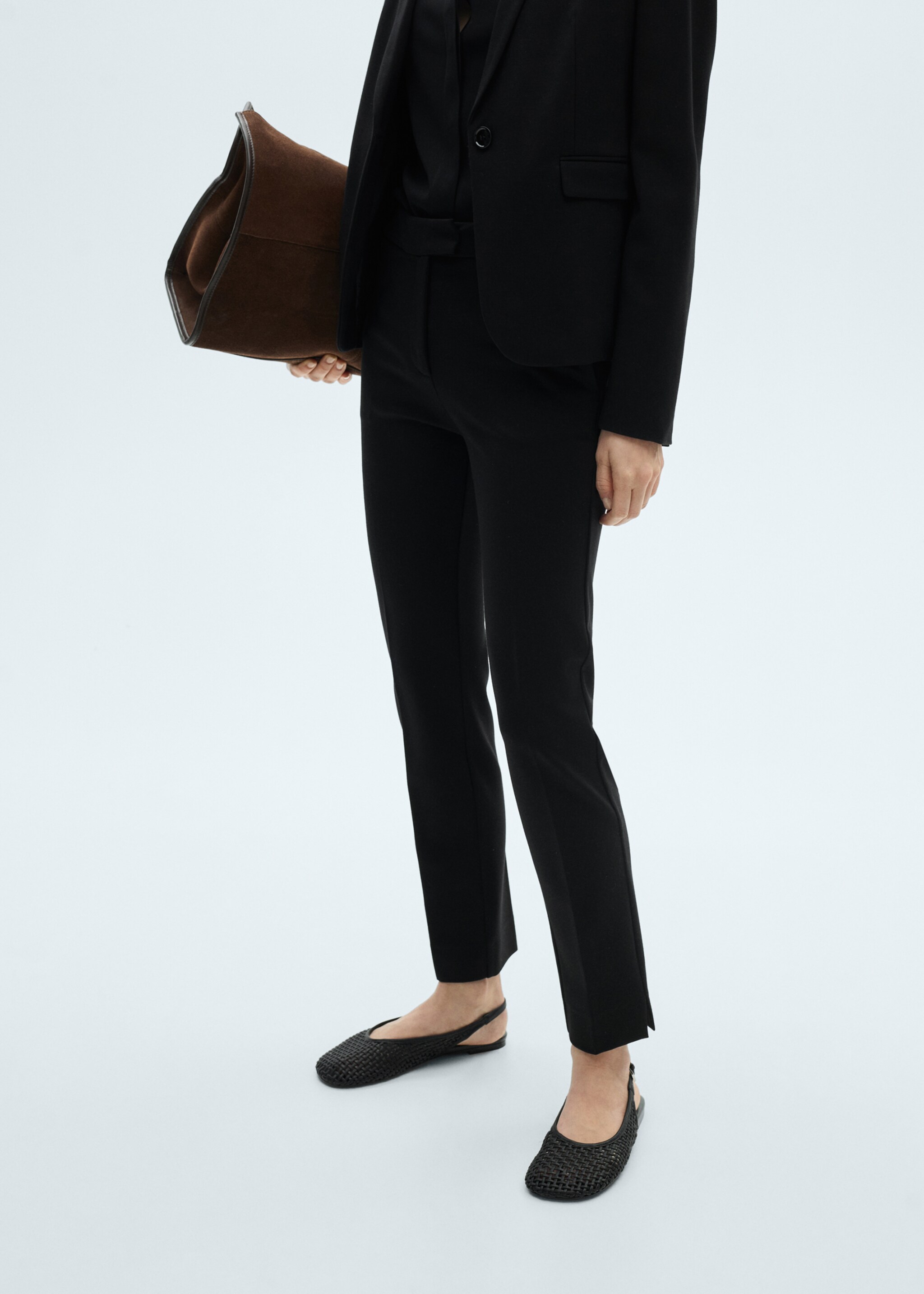 Straight mid-rise trousers - Medium plane