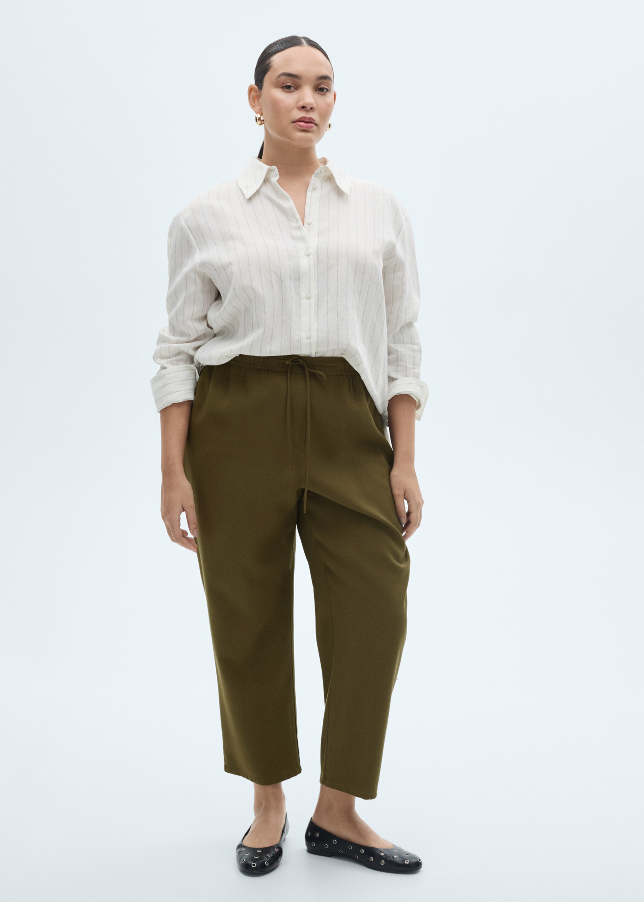 Pantalón fluido cintura elástica - Detalle del artículo 3