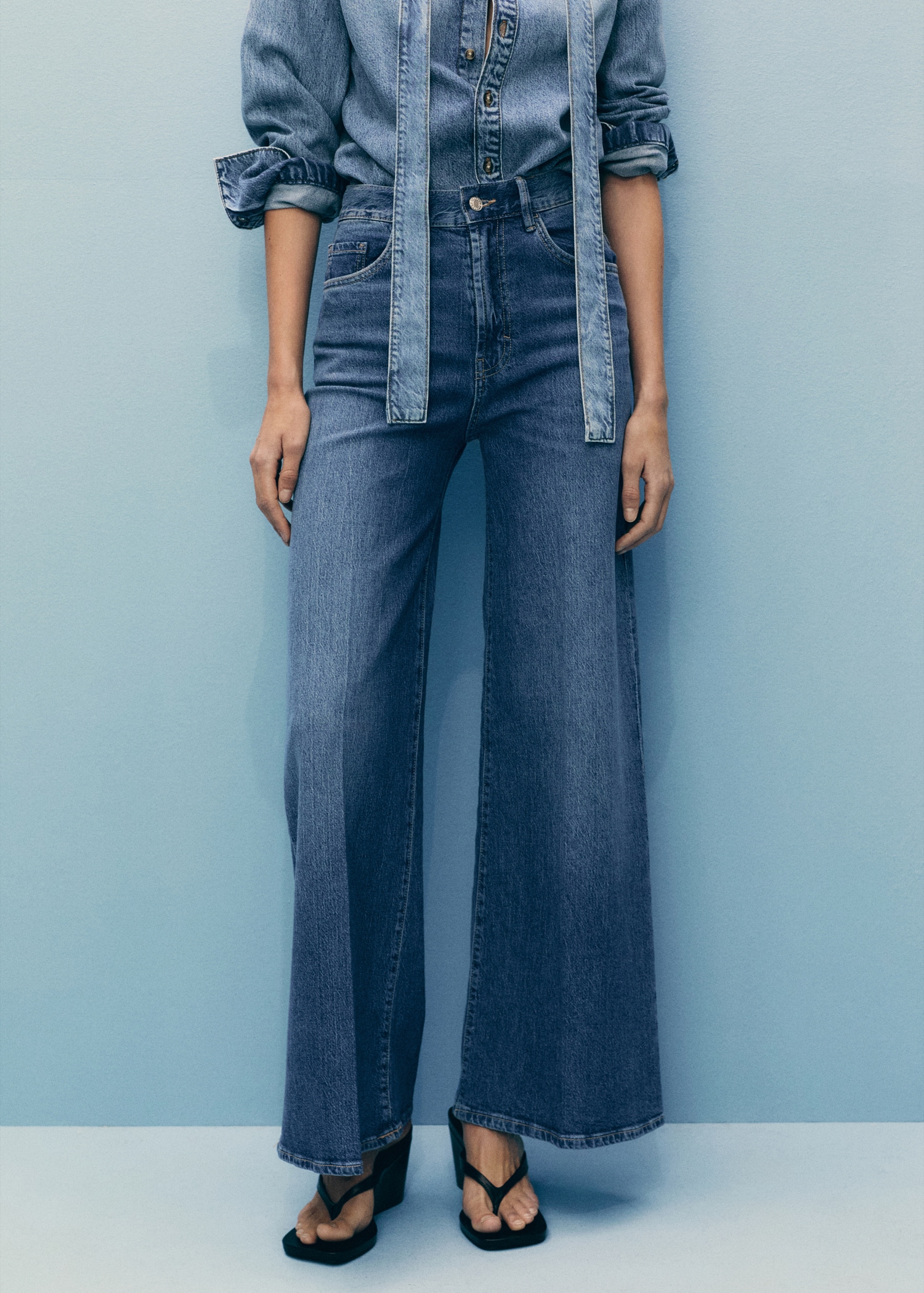 High-rise wideleg jeans - Medium plane