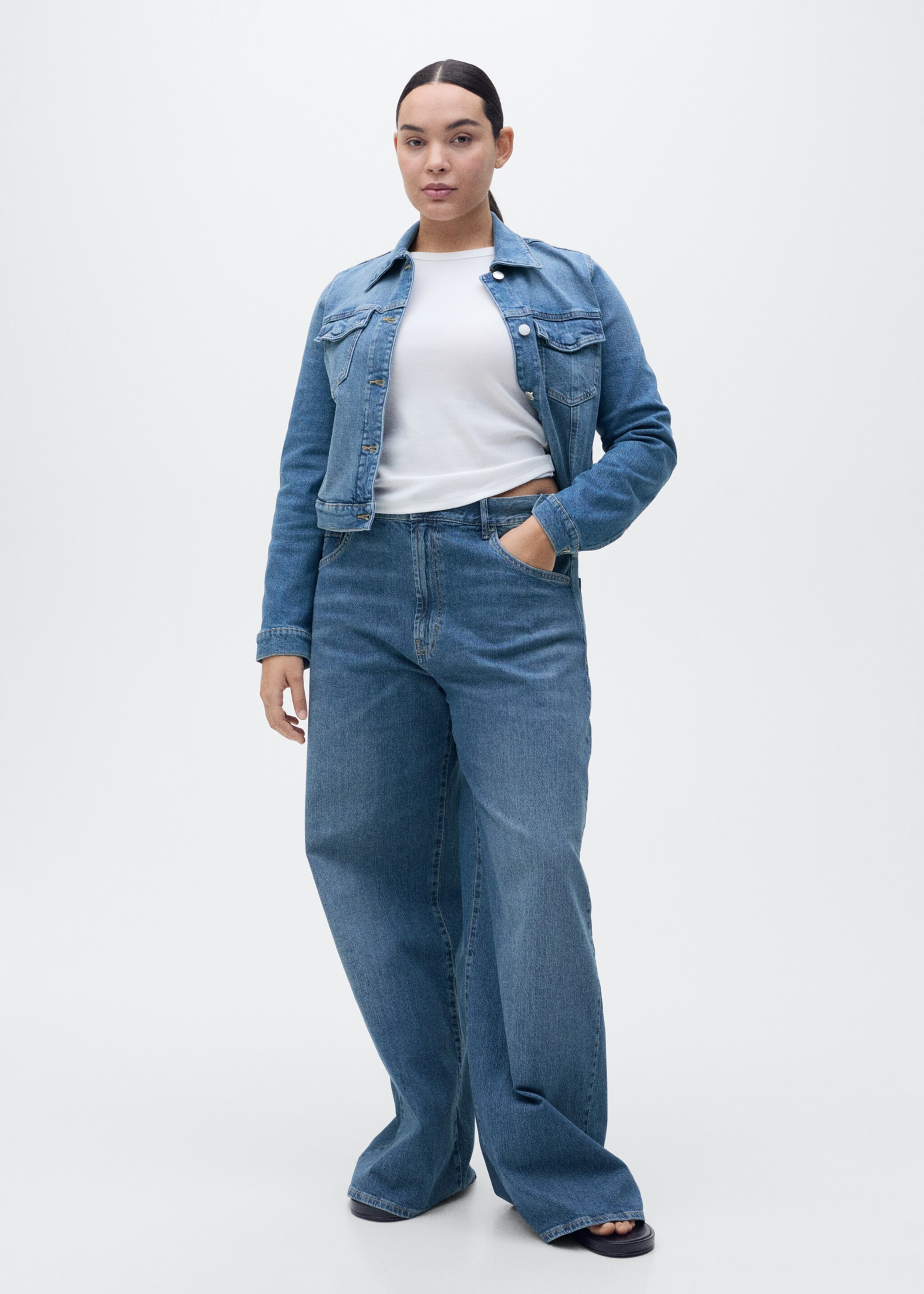 Jeans wideleg tiro alto - Detalle del artículo 3