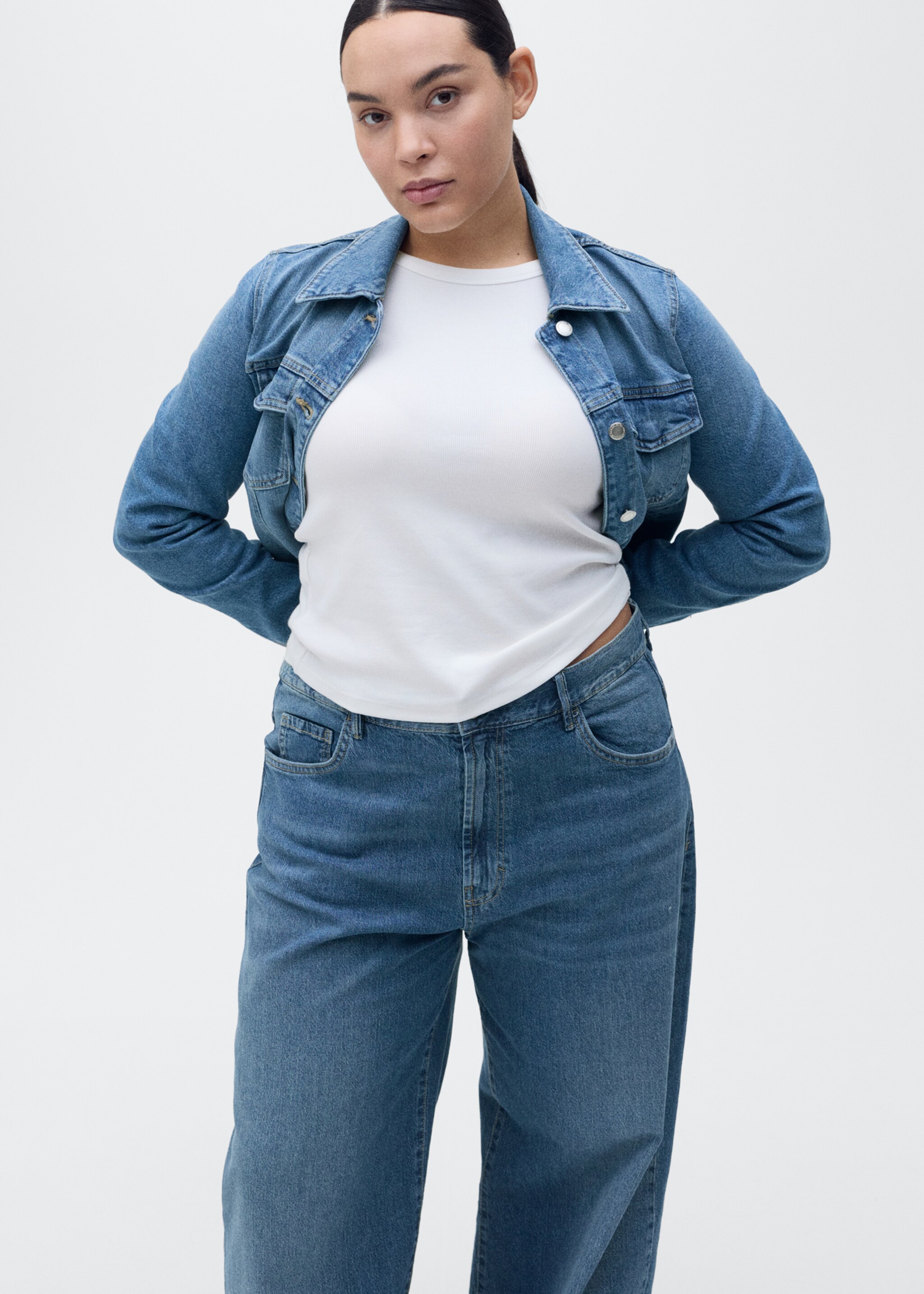 Jeans wideleg tiro alto - Detalle del artículo 5