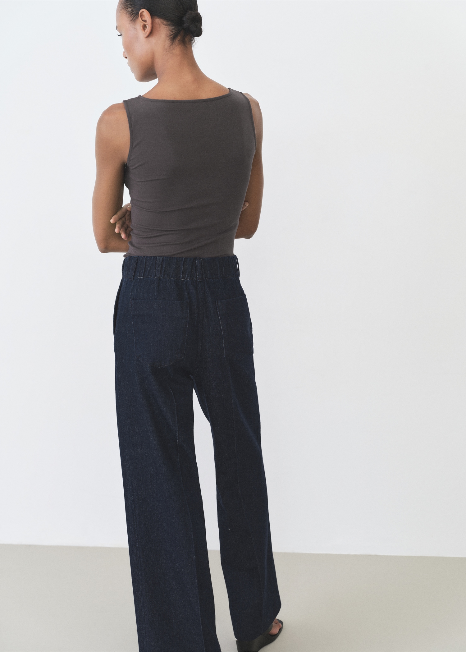 Cotton top with sequin detail - Women | MANGO USA