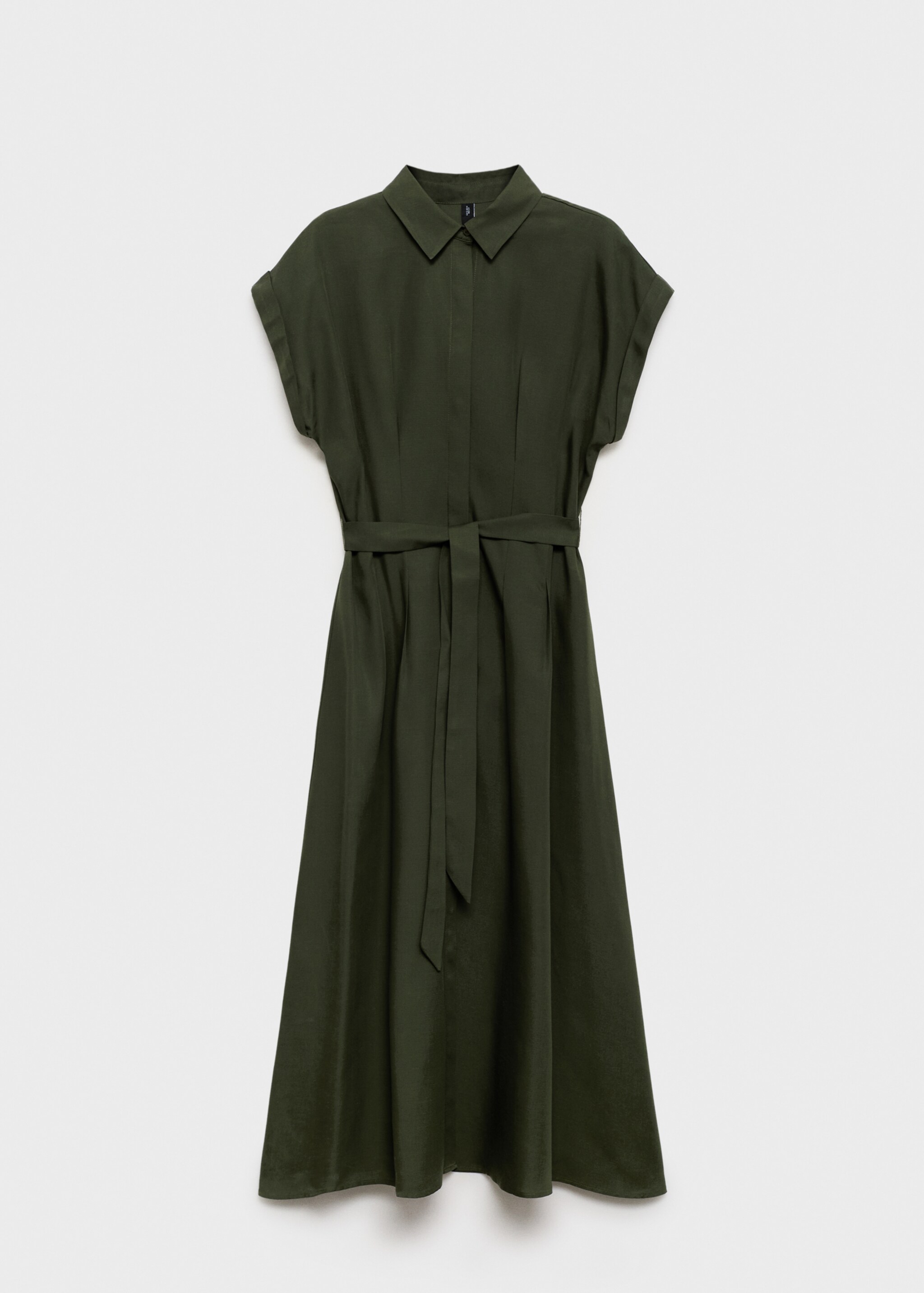 Vestido camisero cinturón mezcla lino y lyocell - Artículo sin modelo
