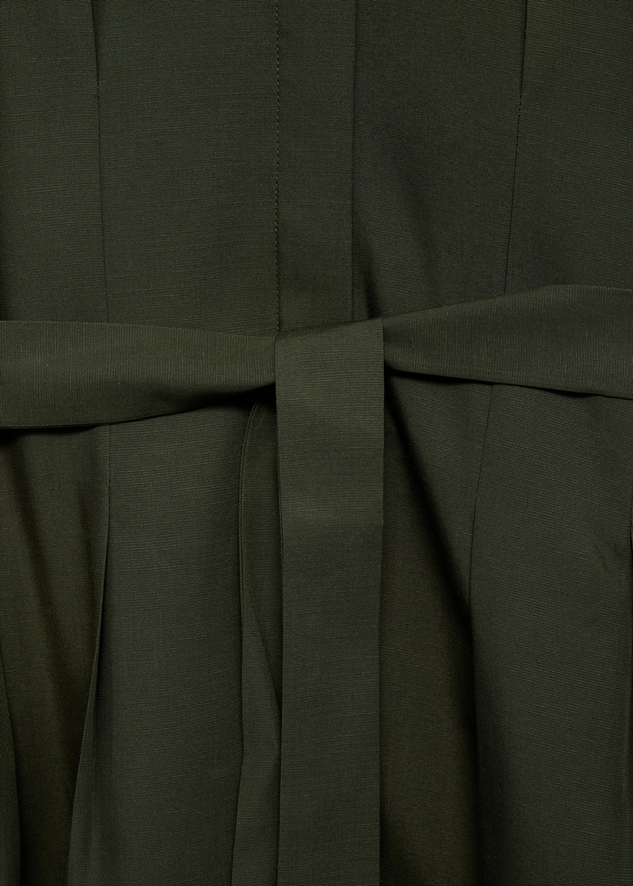 Vestido camiseiro de linho e liocel com cinto - Pormenor do artigo 0