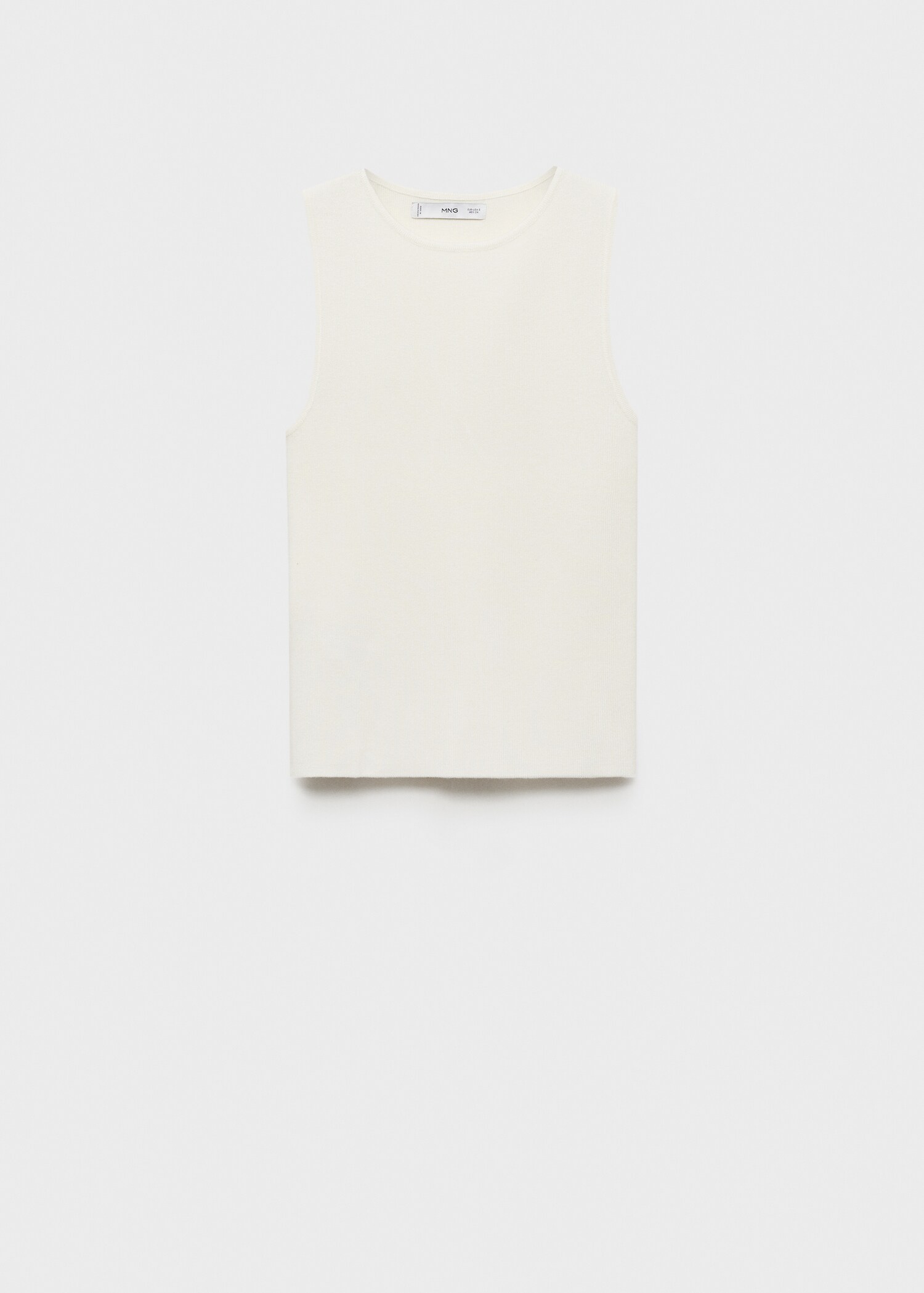 Sleeveless fitted knitted top - Article without model