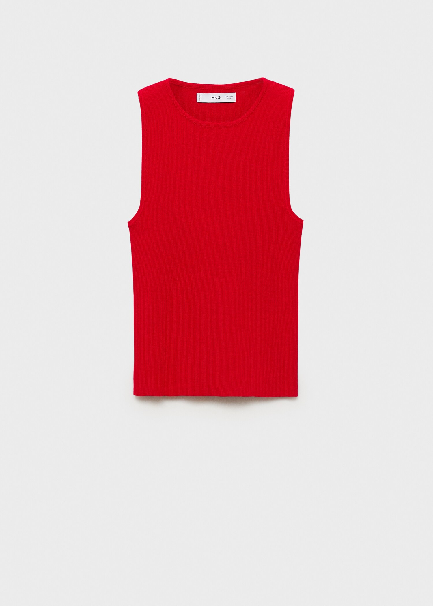 Sleeveless fitted knitted top - Article without model