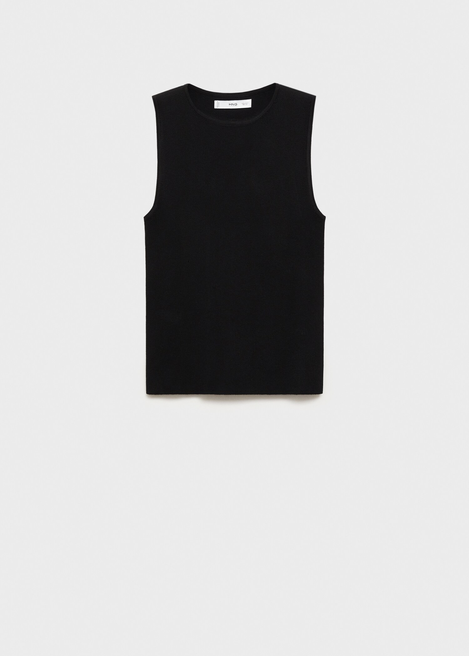 Sleeveless fitted knitted top - Article without model