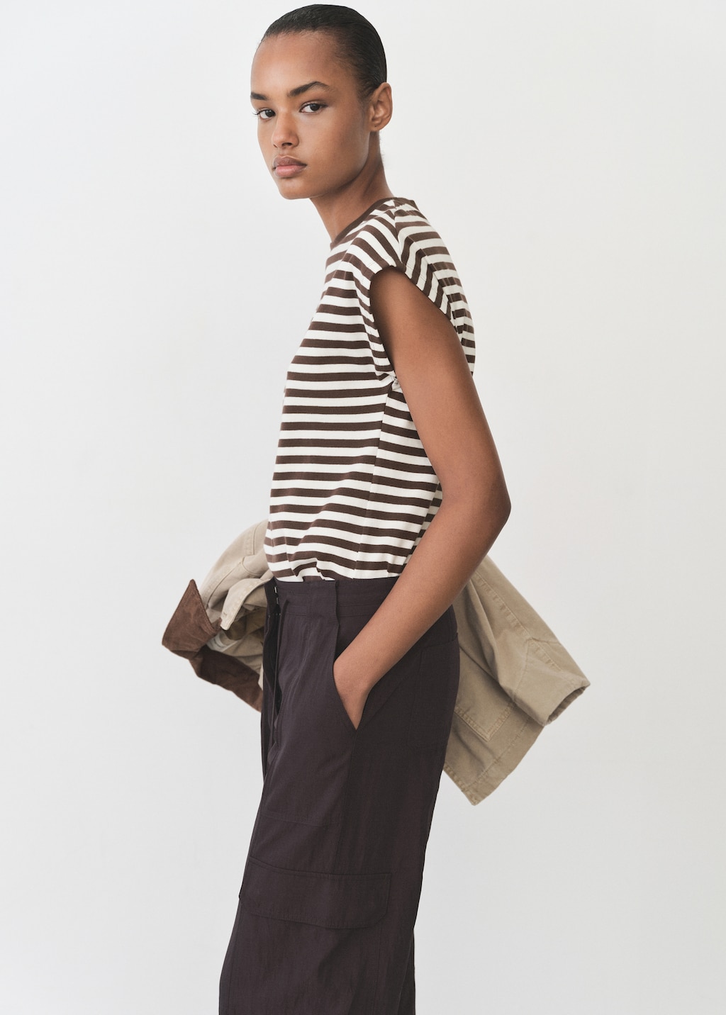 Mango Striped short-sleeved t-shirt