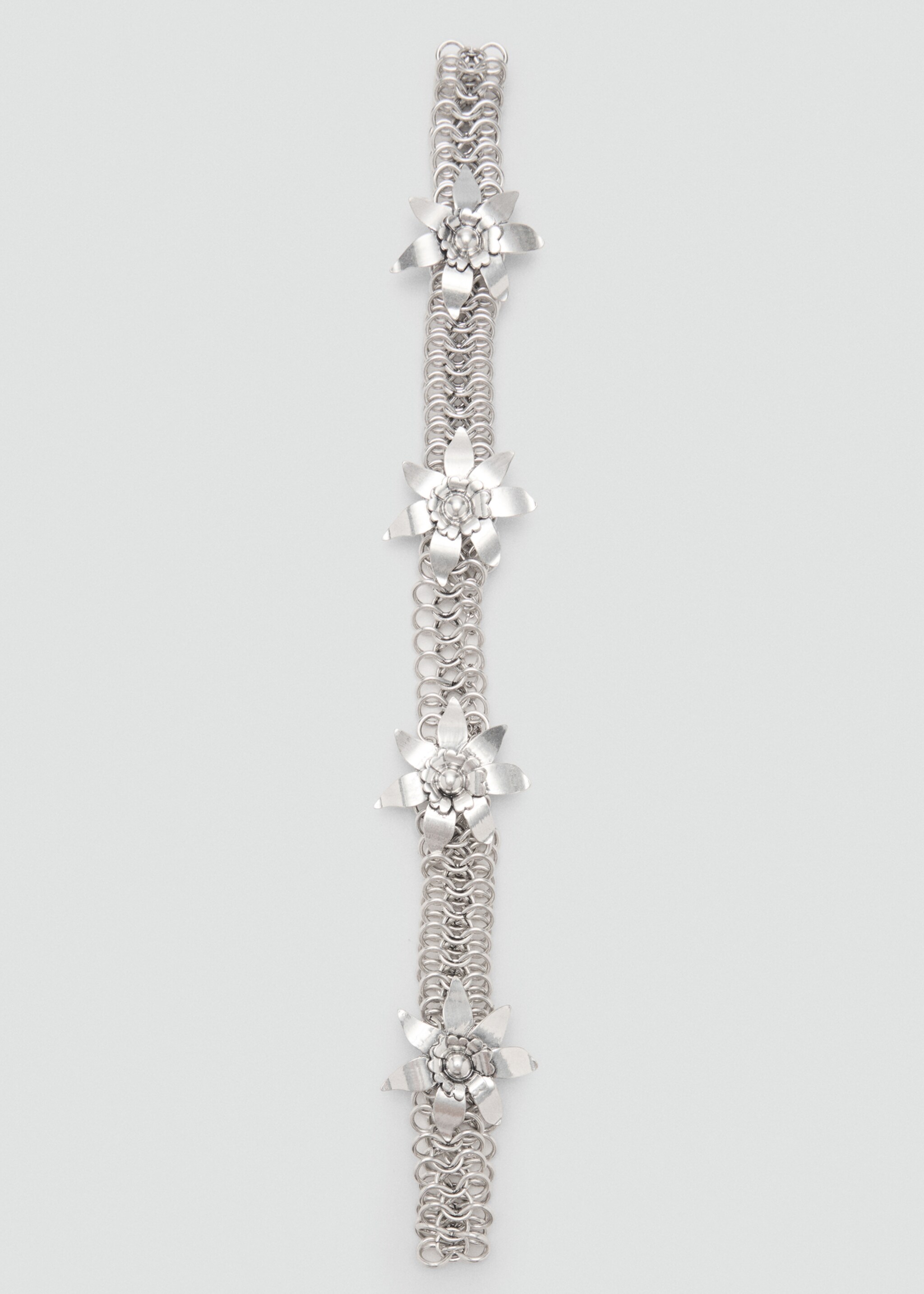 Metallic flower chain belt - Medium plane