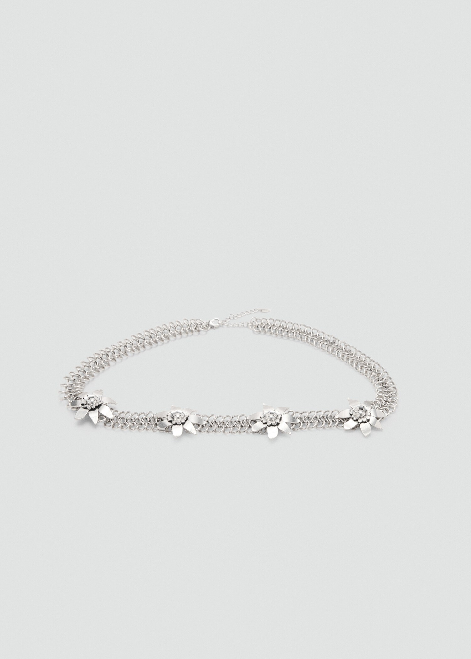 Metallic flower chain belt - Article without model