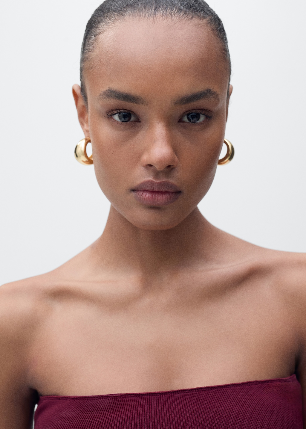 Mango Bandeau top with knot detail