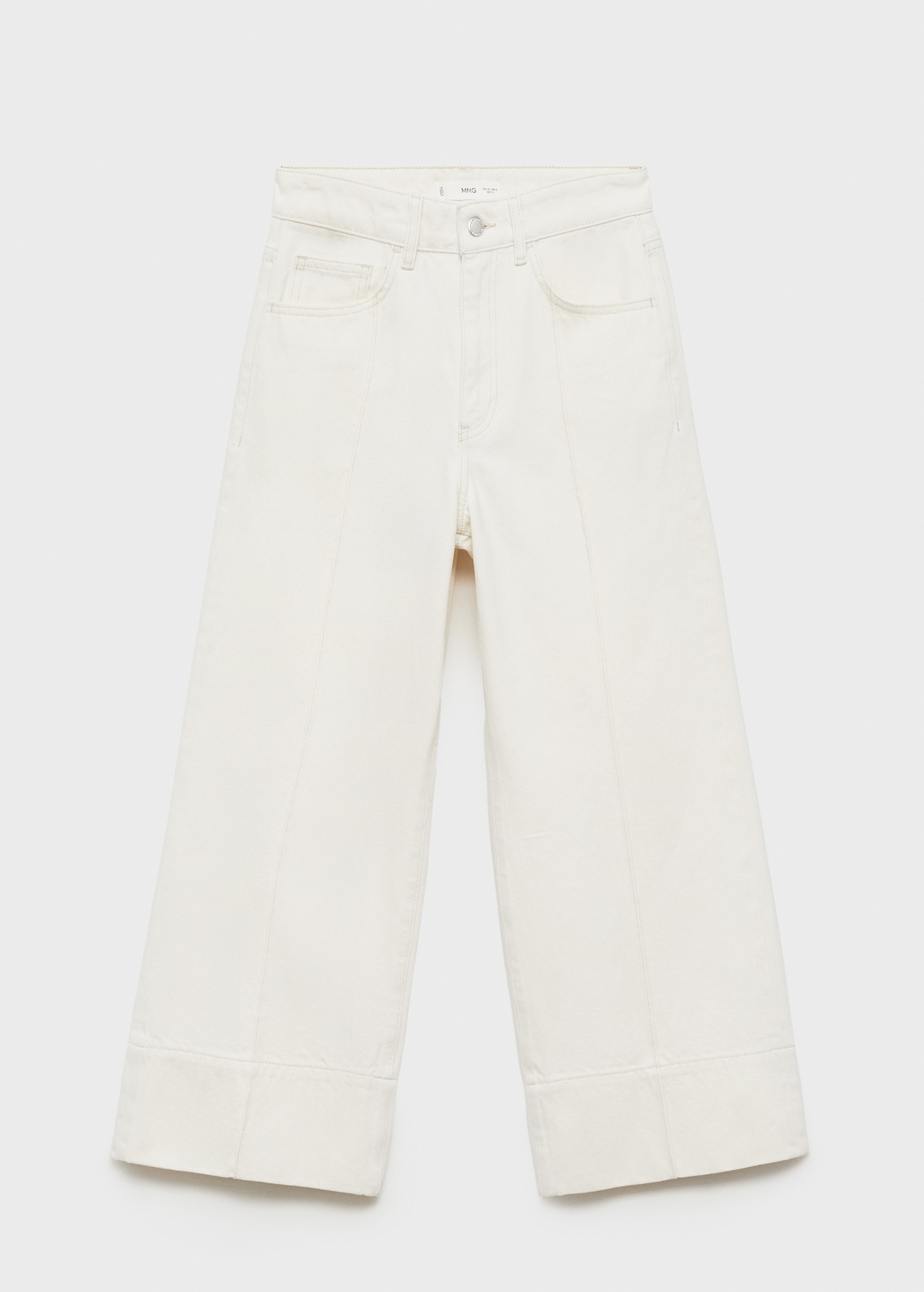 Wideleg cropped jeans with seam detail - Article without model