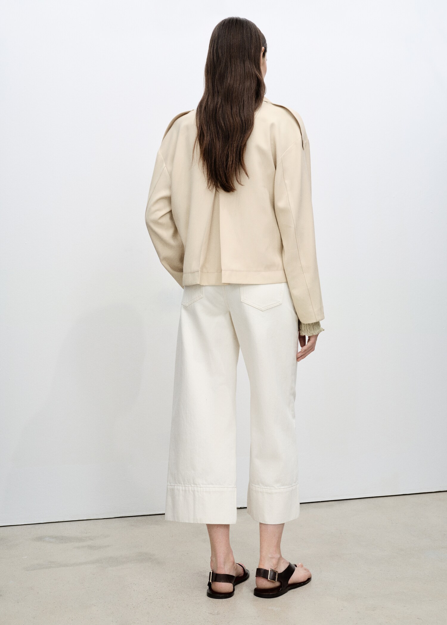 Jeans wideleg crop costuras - Reverso del artículo