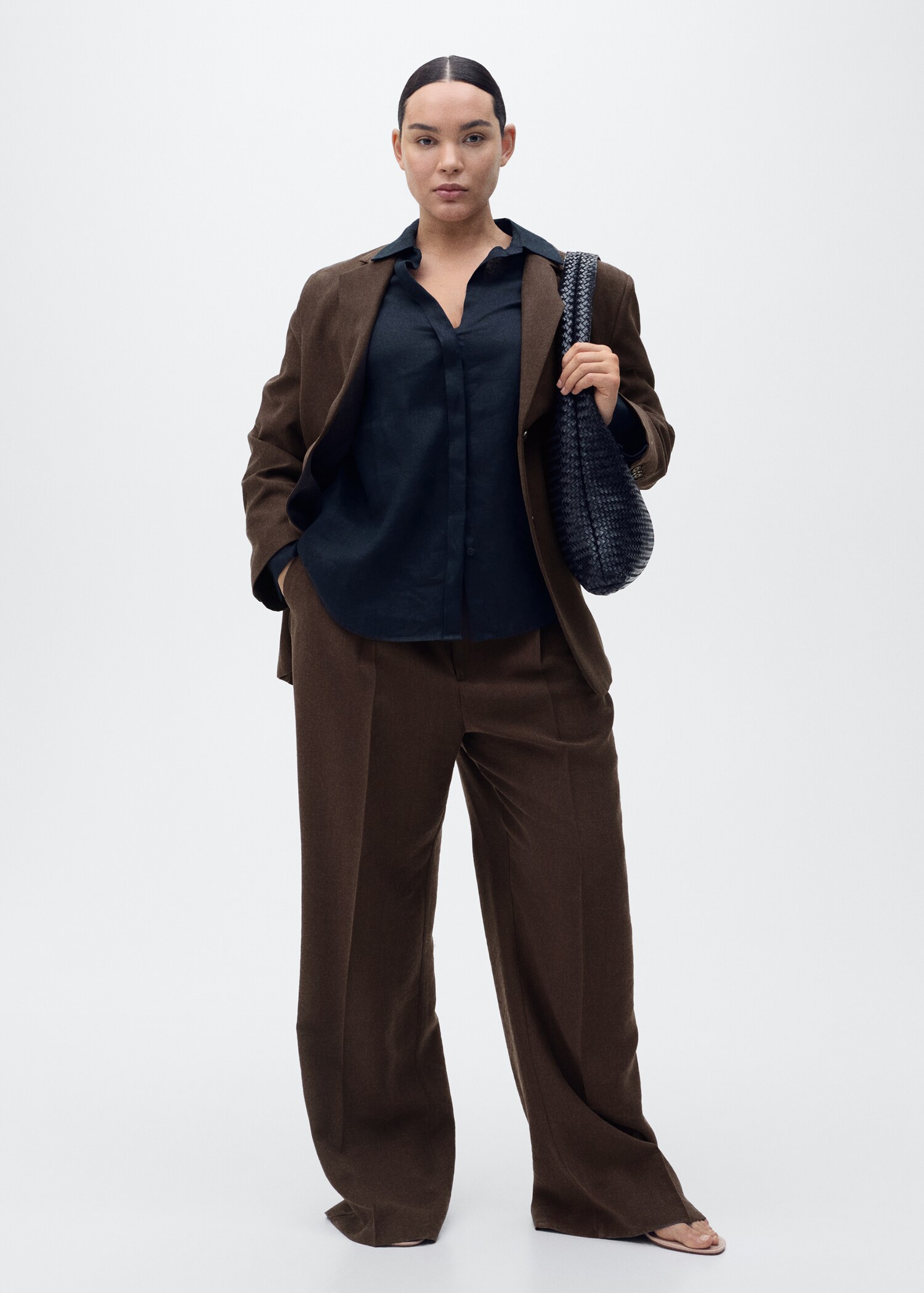 Straight-fit lyocell suit jacket - Details of the article 3