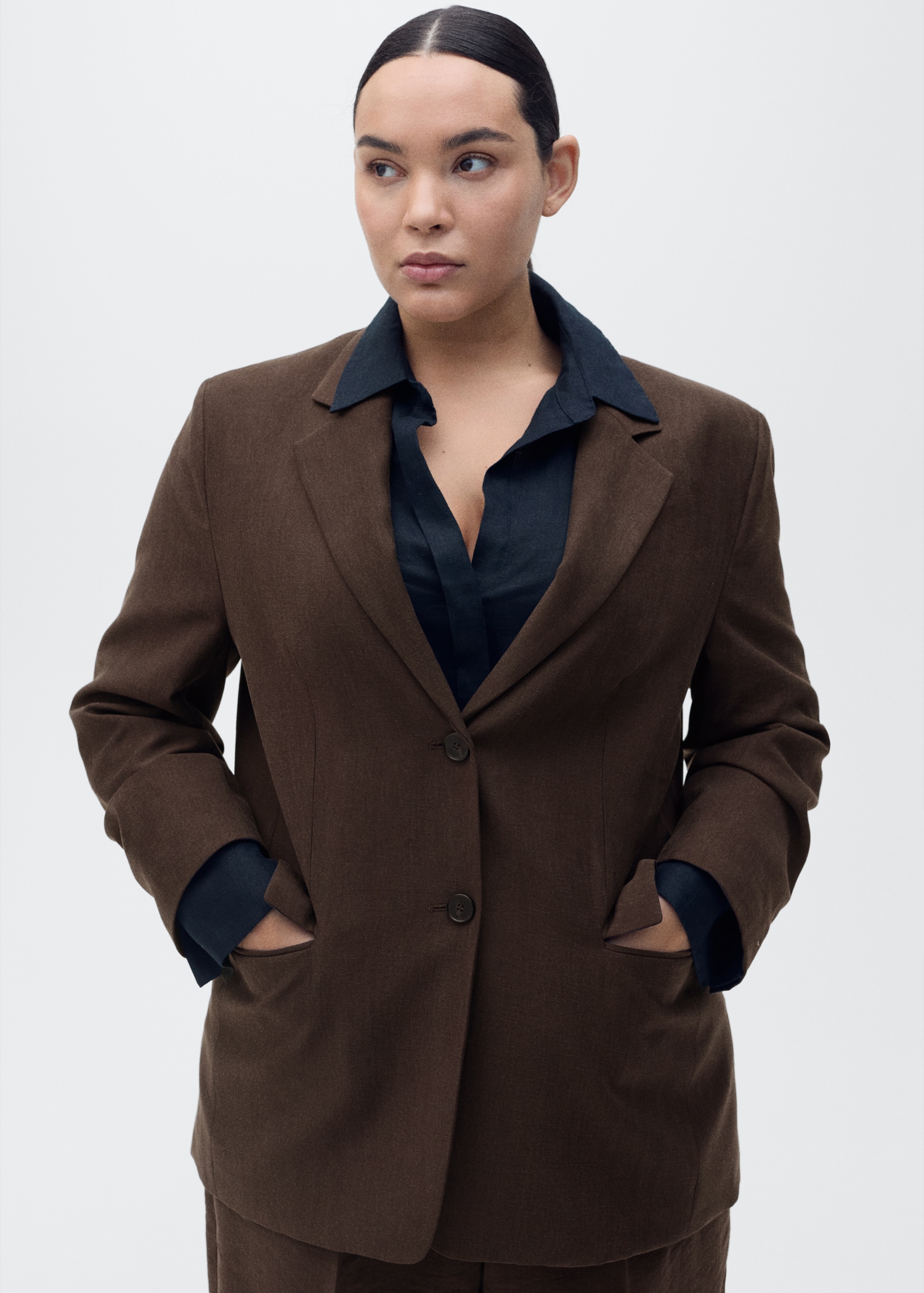 Straight-fit lyocell suit jacket - Details of the article 5