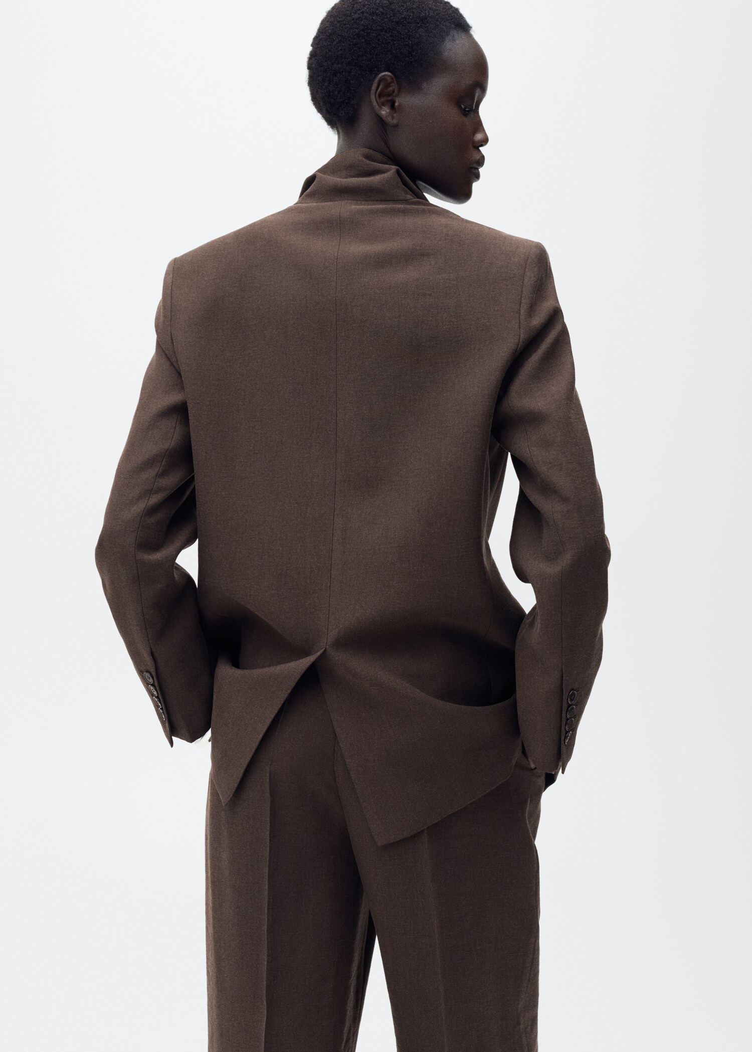 Straight-fit lyocell suit jacket - Reverse of the article