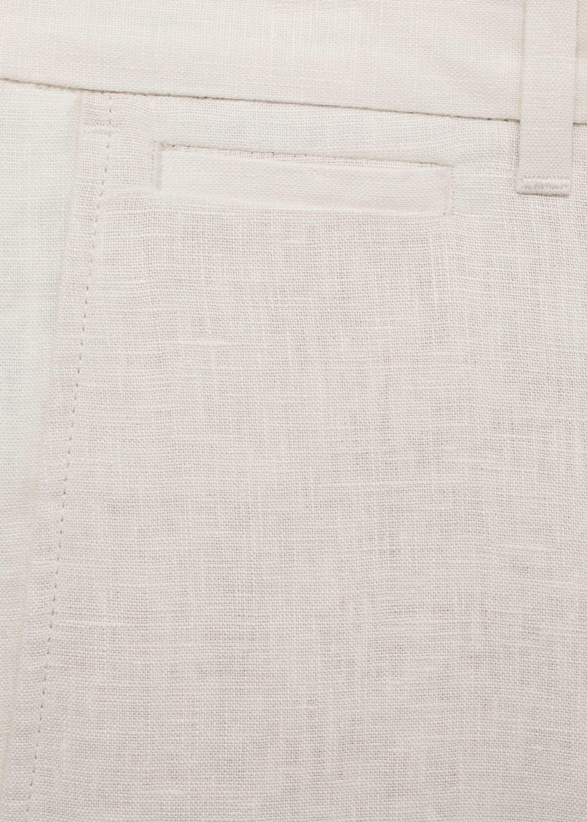Slim-fit 100% linen bermuda shorts - Details of the article 0