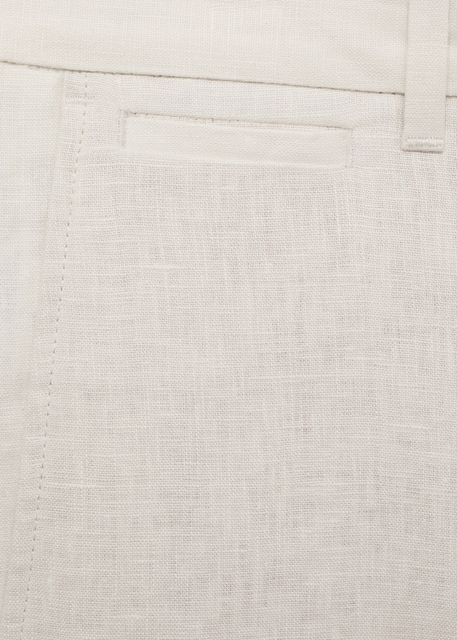 Slim-fit 100% linen bermuda shorts - Details of the article 0