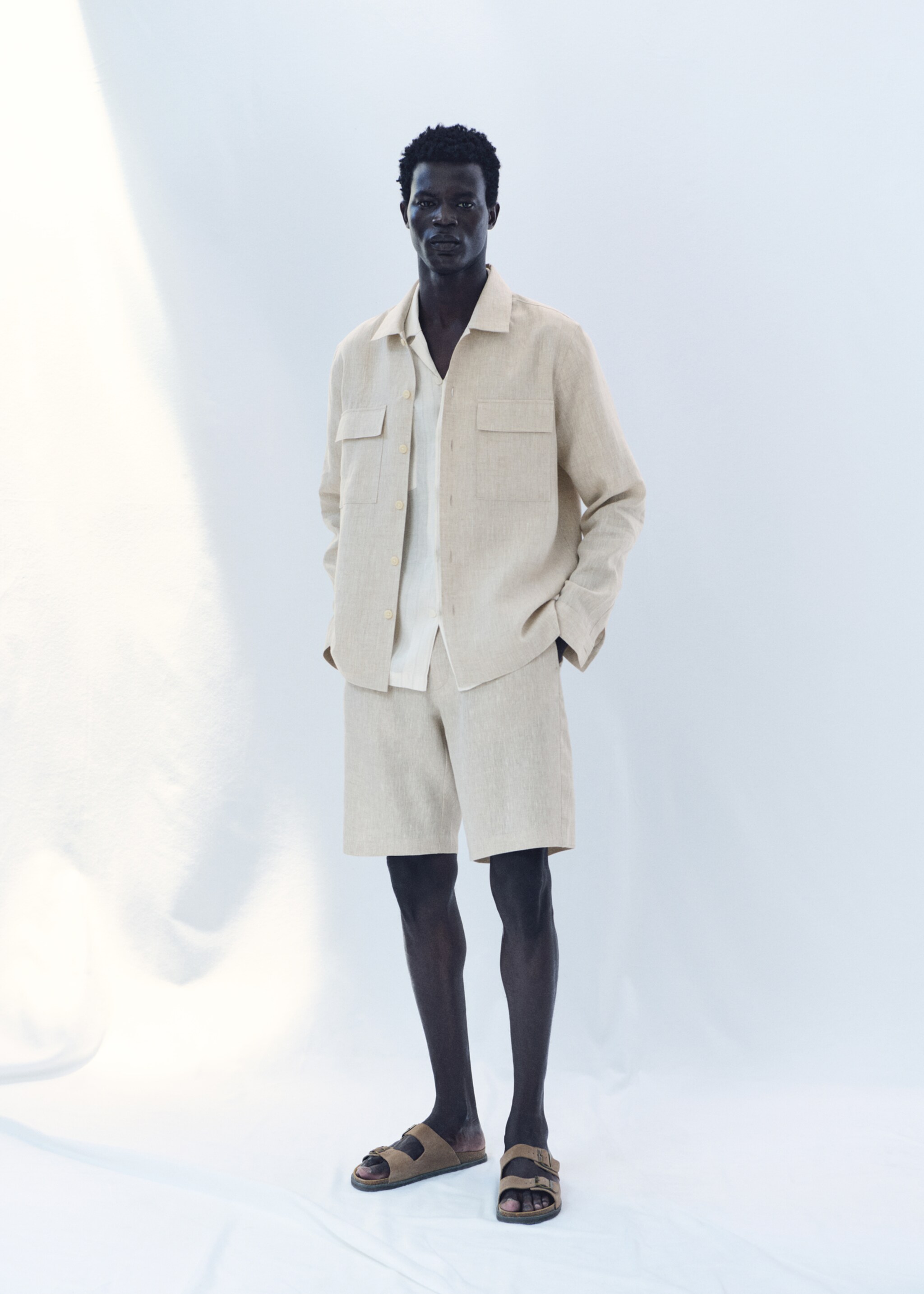 Bermuda slim-fit 100 % lin - Détail de l'article 5
