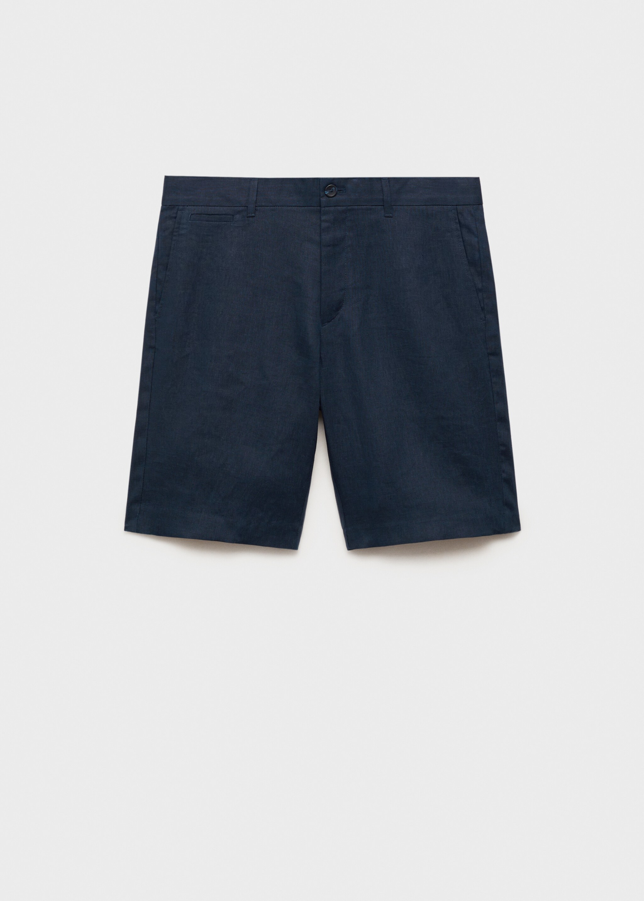 Slim-fit 100% linen bermuda shorts - Article without model