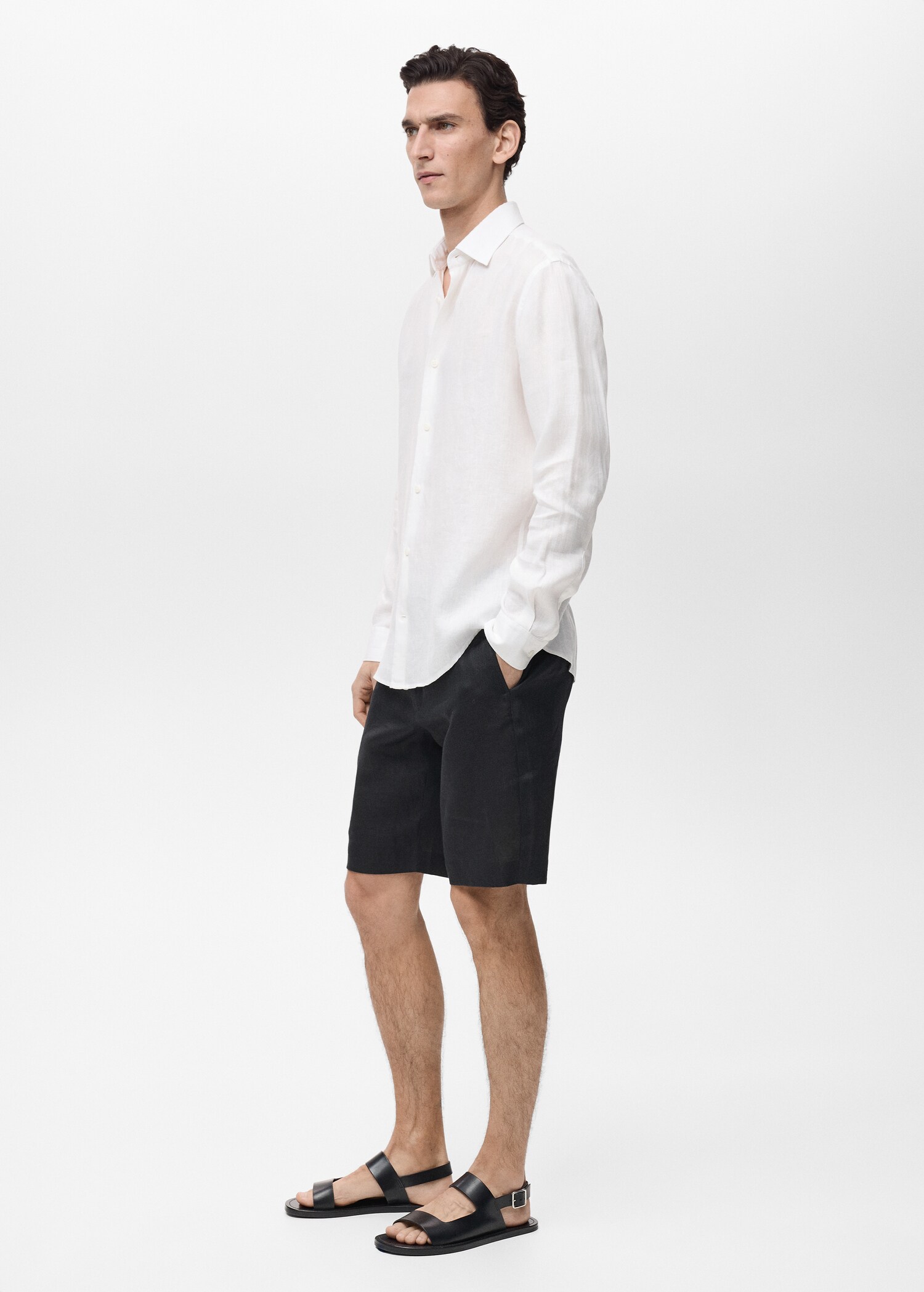 Bermuda slim-fit 100 % lin - Détail de l'article 2