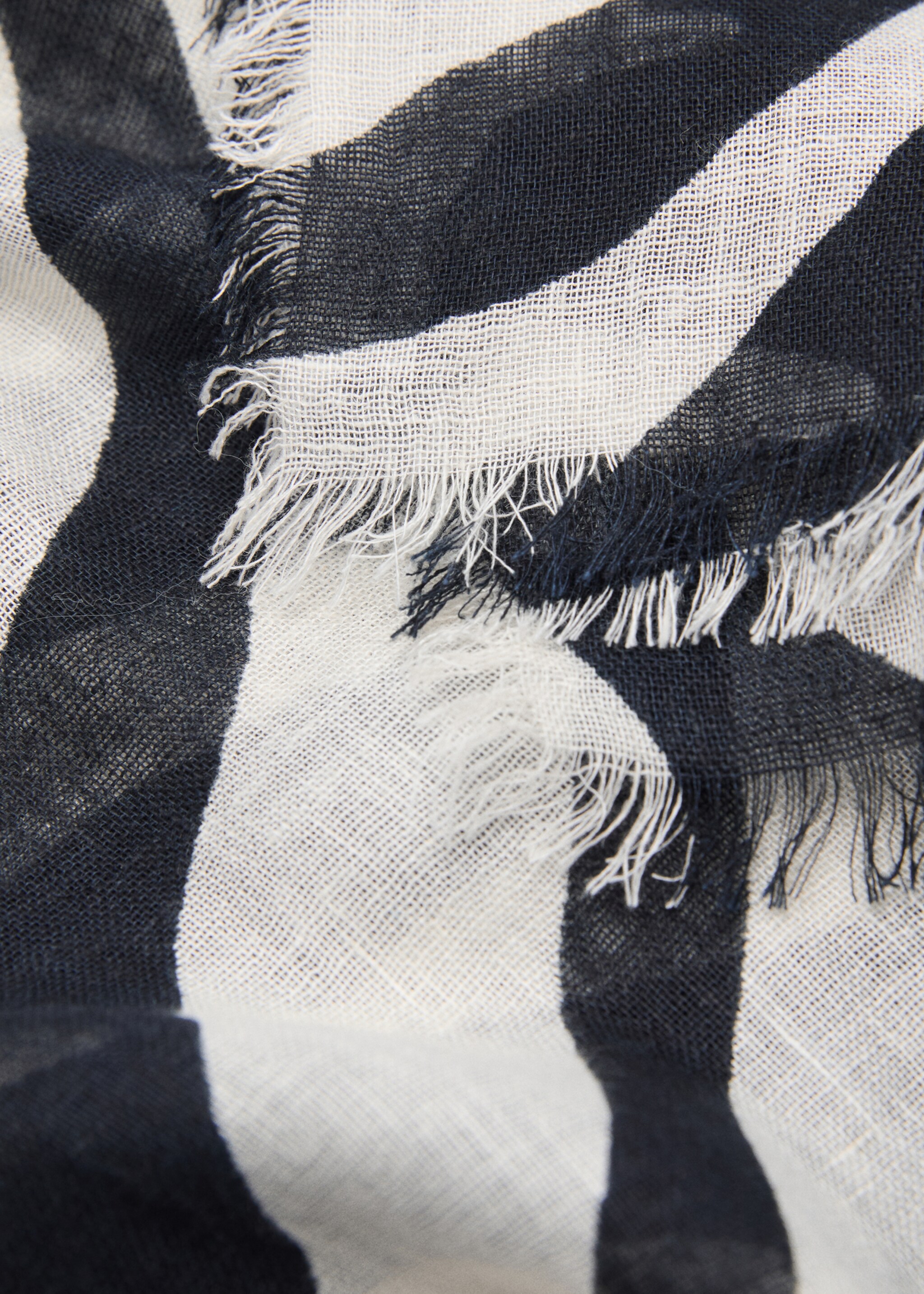 Schal Leinenmischung Zebra - Mittlere Ansicht