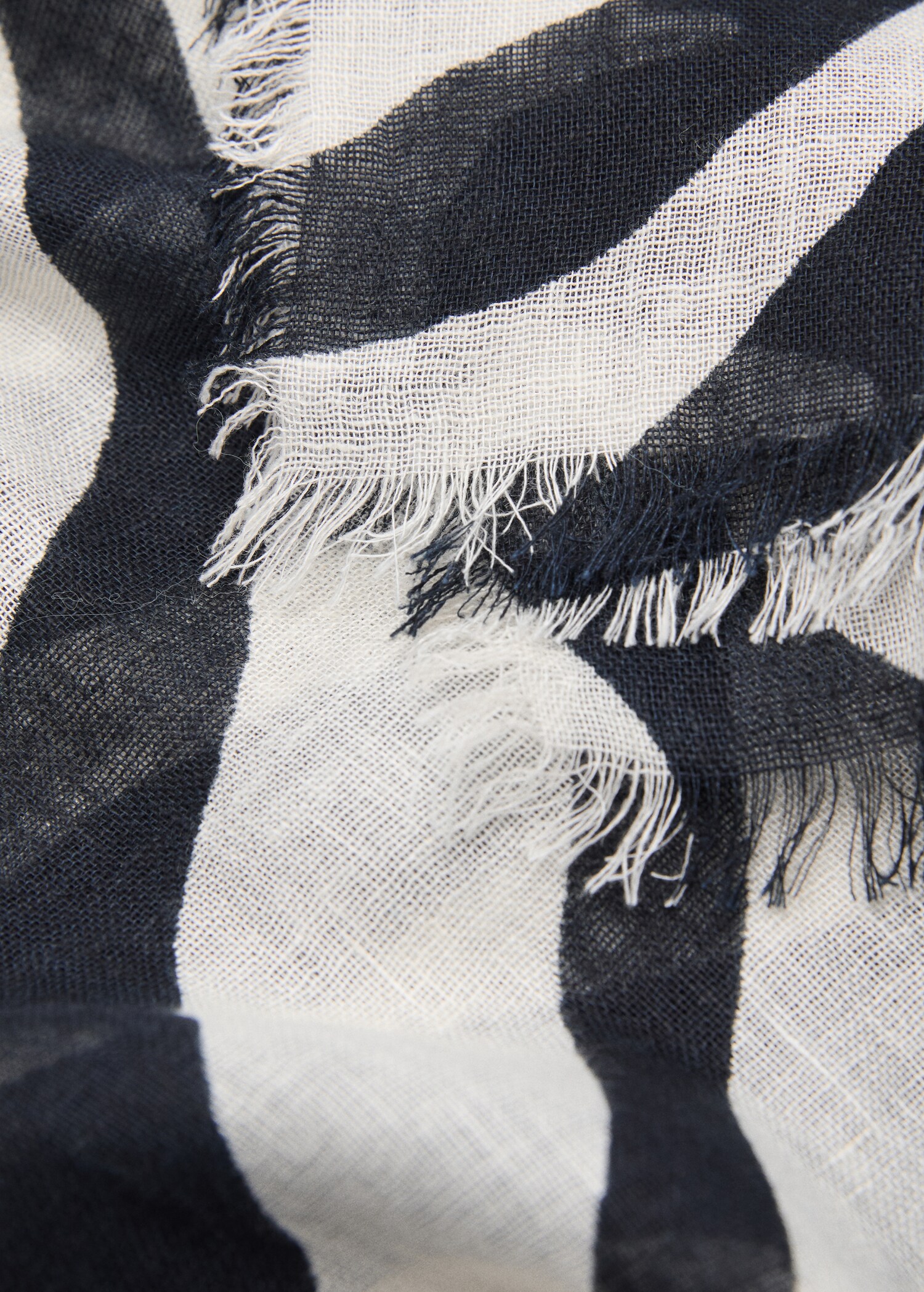 Schal Leinenmischung Zebra - Mittlere Ansicht