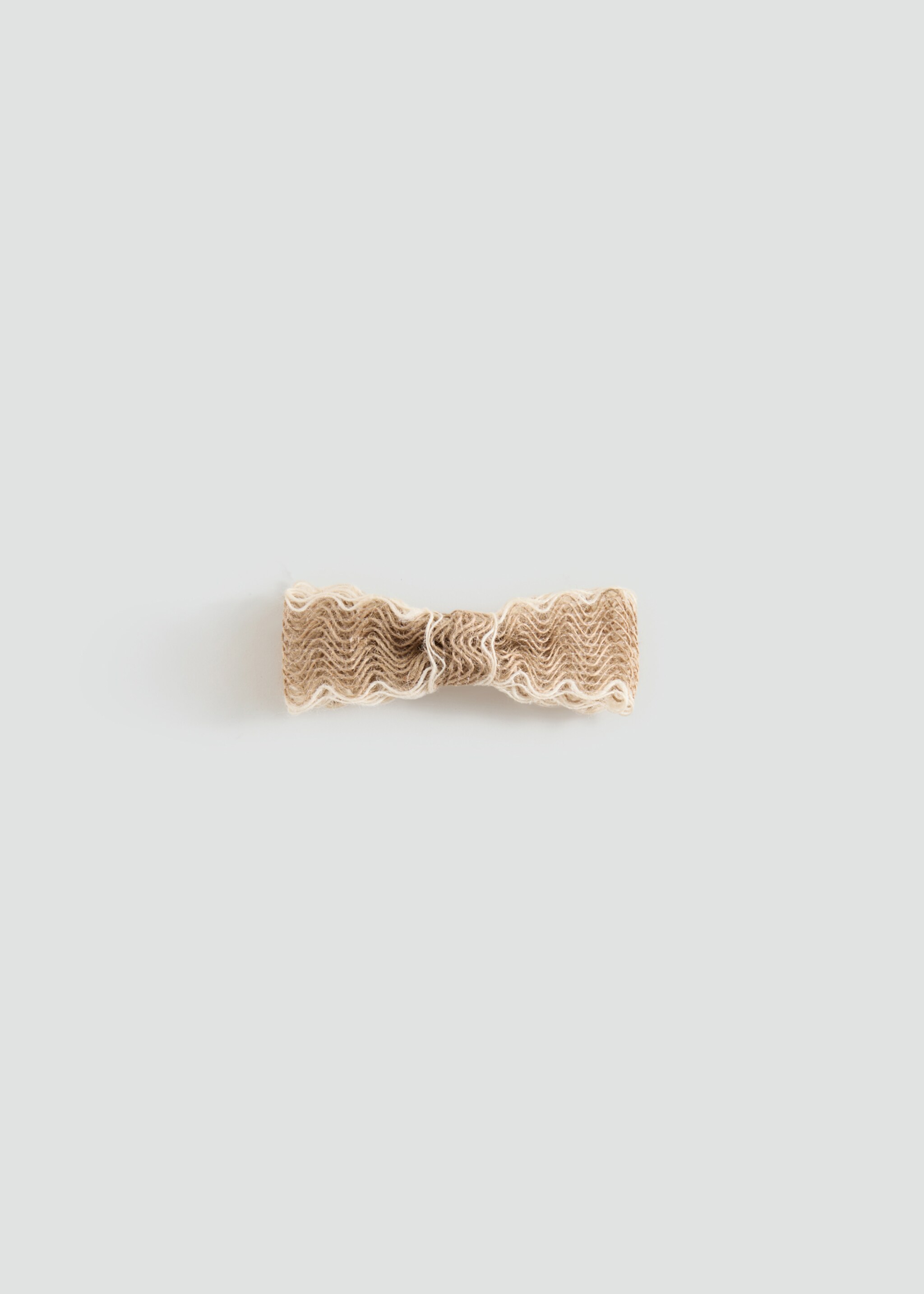 Barrette nœud fibre naturelle - Article sans modèle