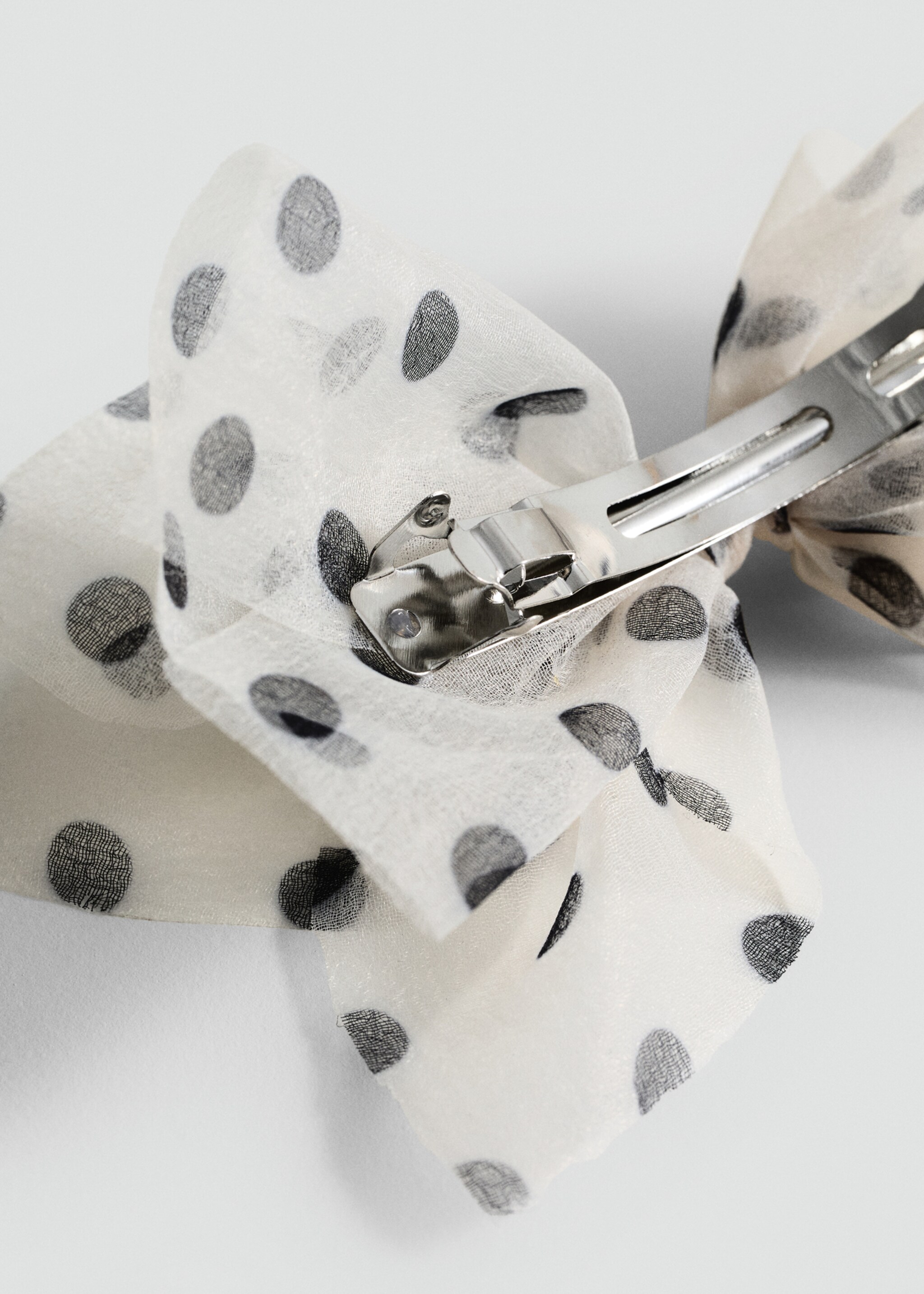 Polka-dot bow clip - Medium plane