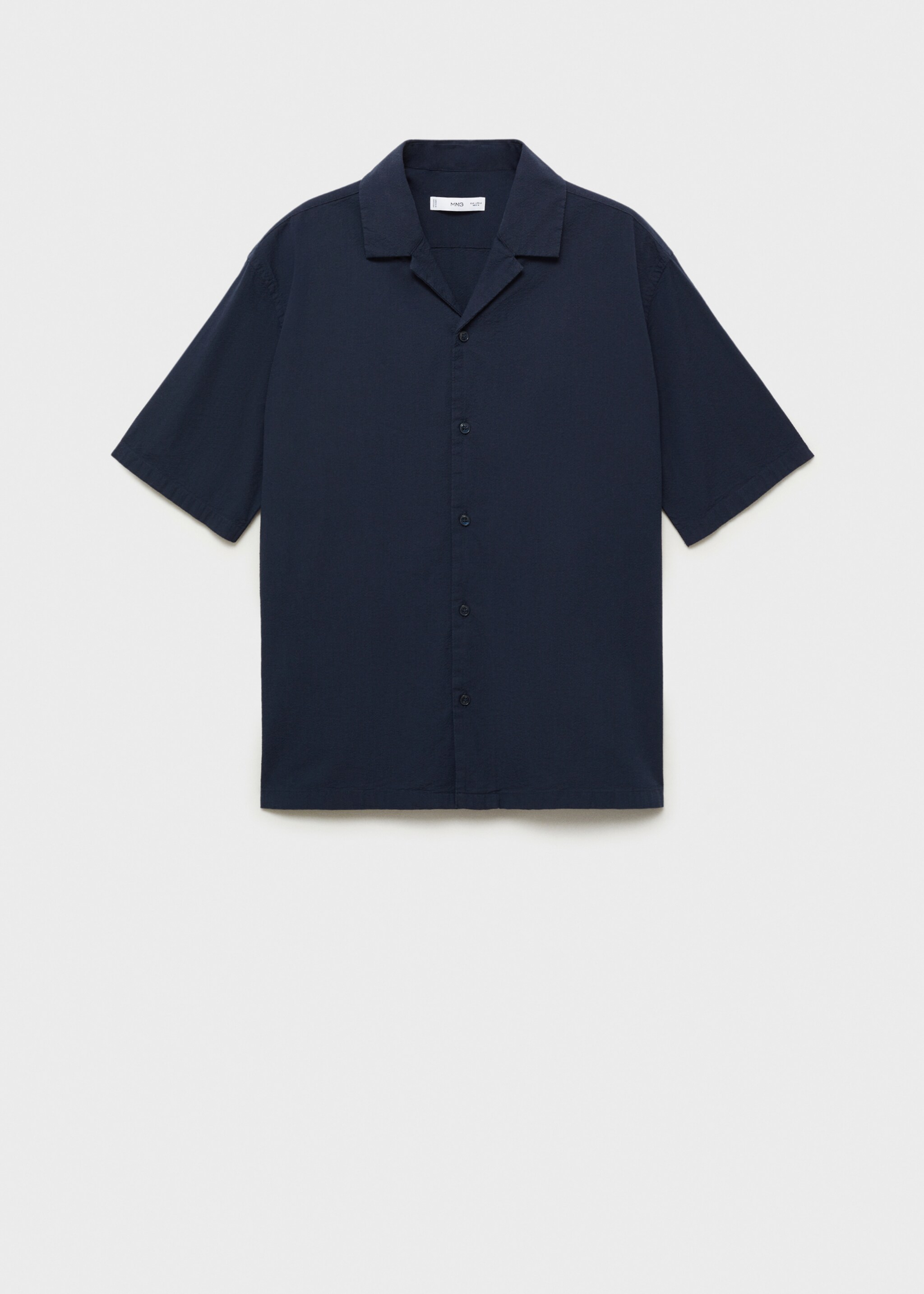 Camisa com textura e gola de bowling - Artigo sem modelo