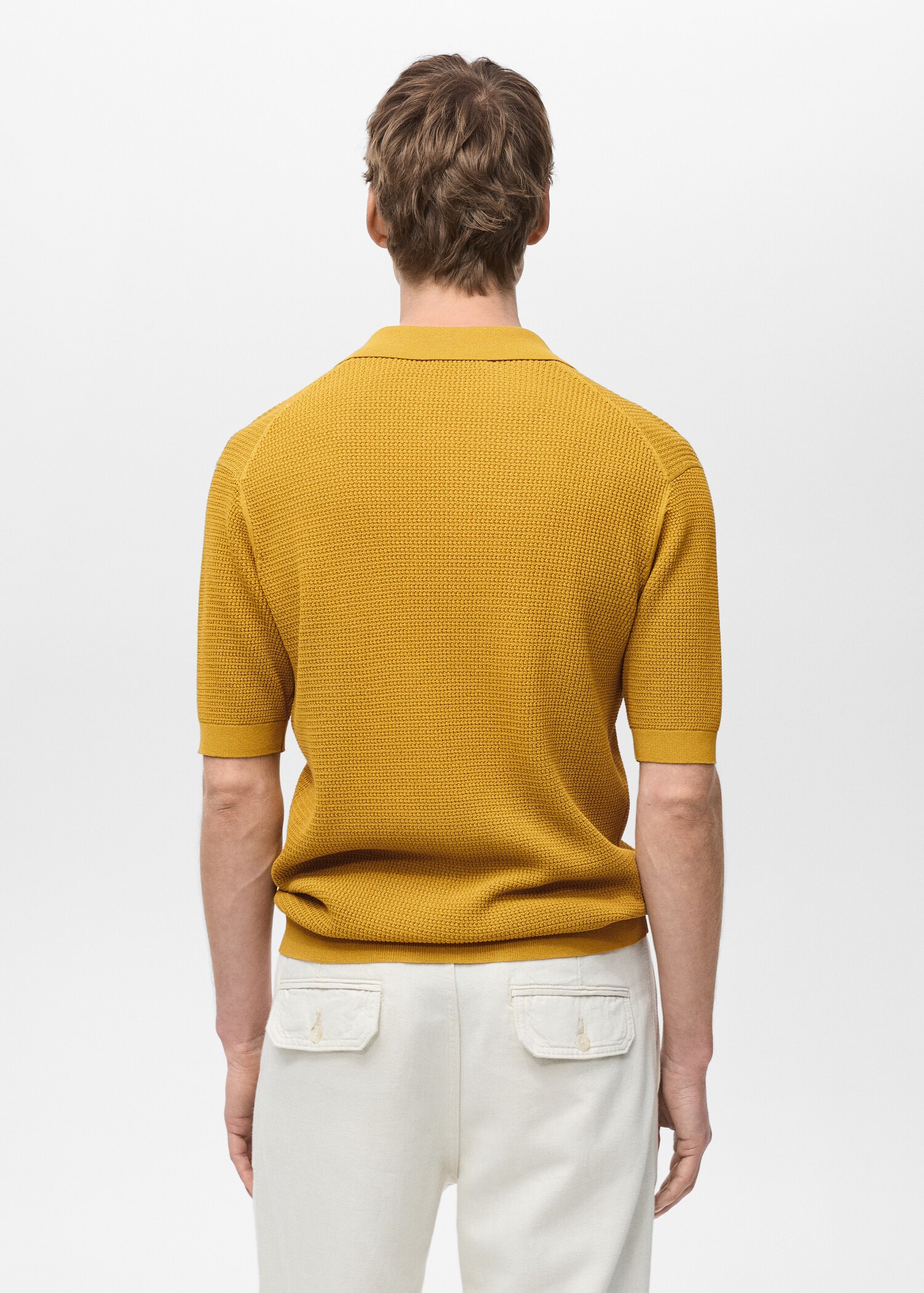 Polo maille fine structuré - Verso de l’article