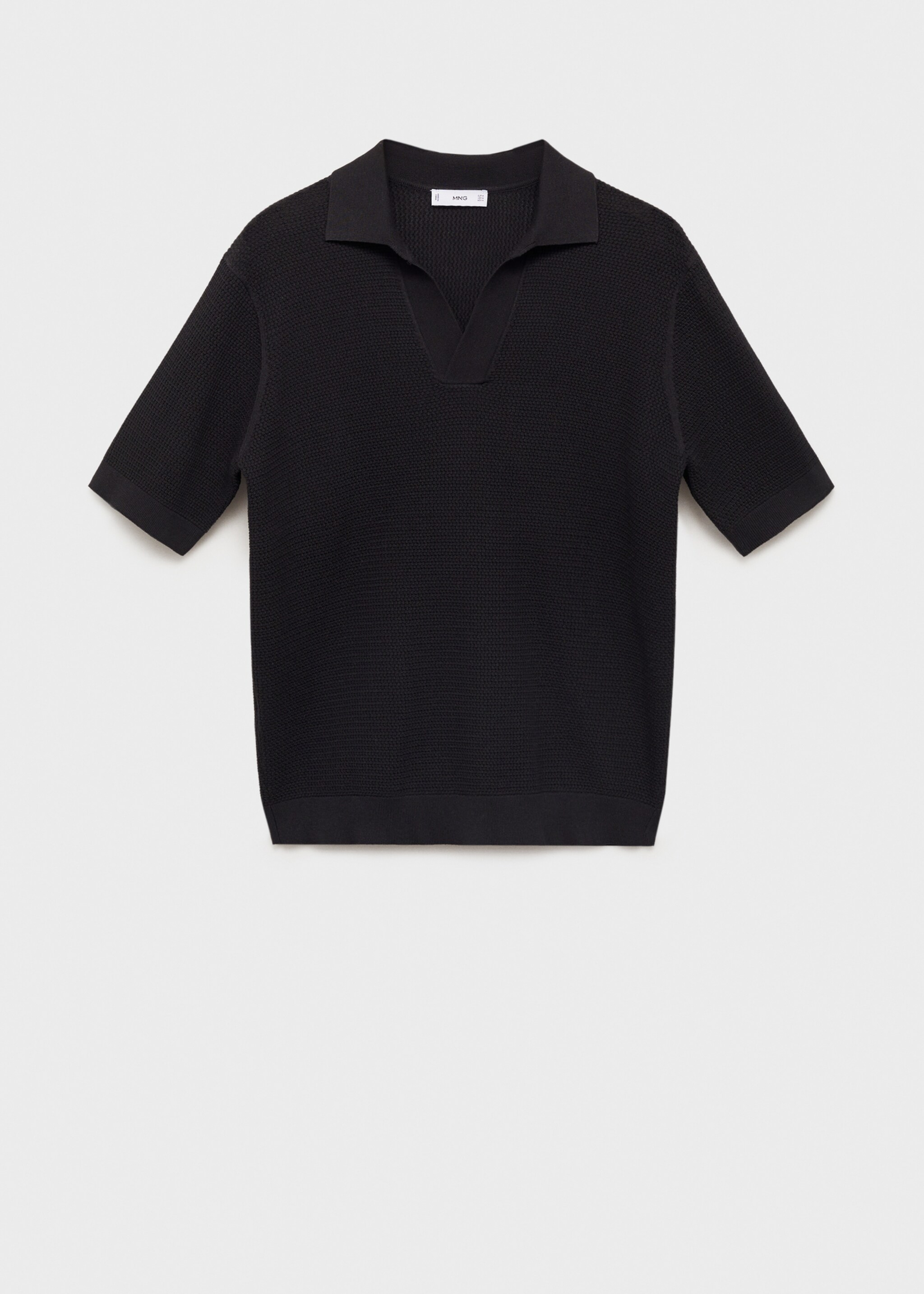 Structured fine-knit polo shirt - Article without model