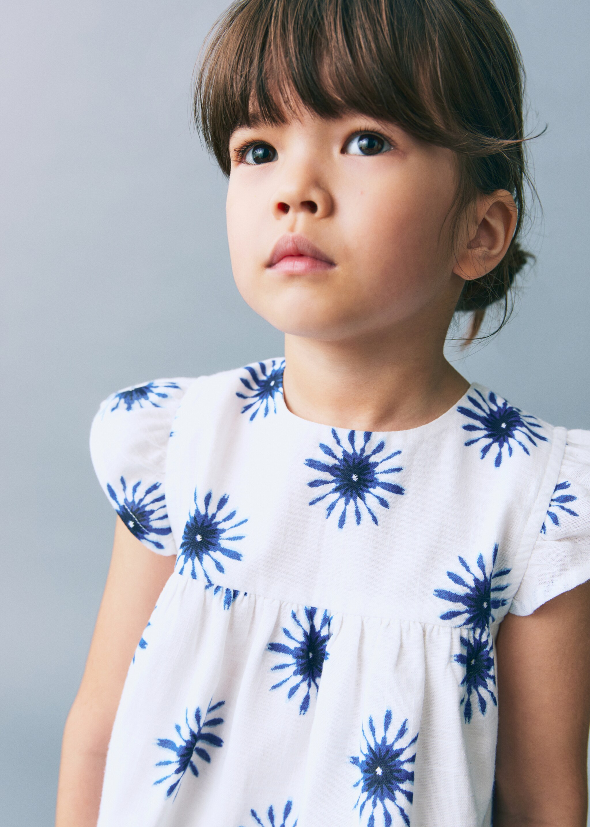 Printed cotton blouse - Medium plane