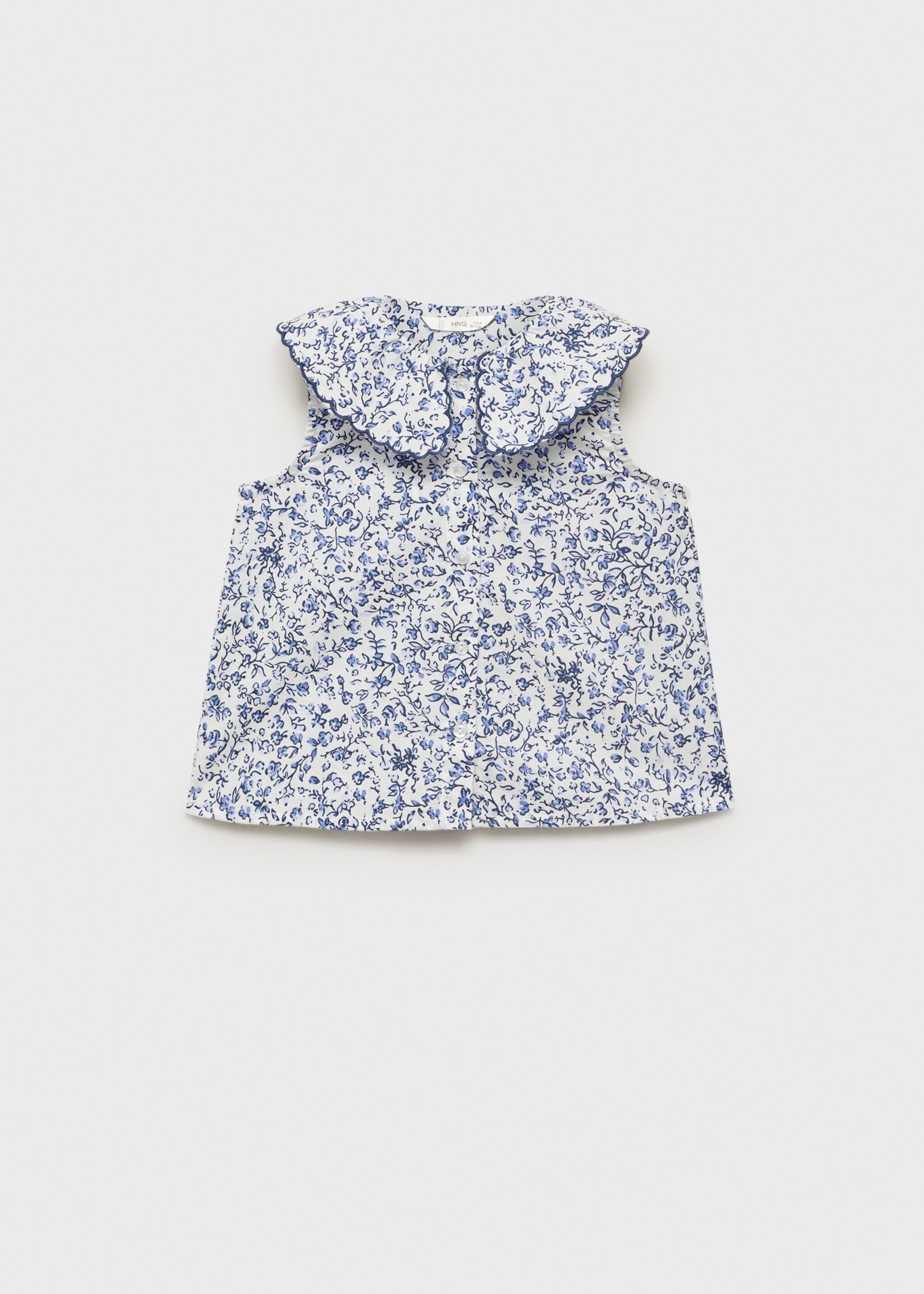 Blusa cuello babydoll estampada - Artículo sin modelo