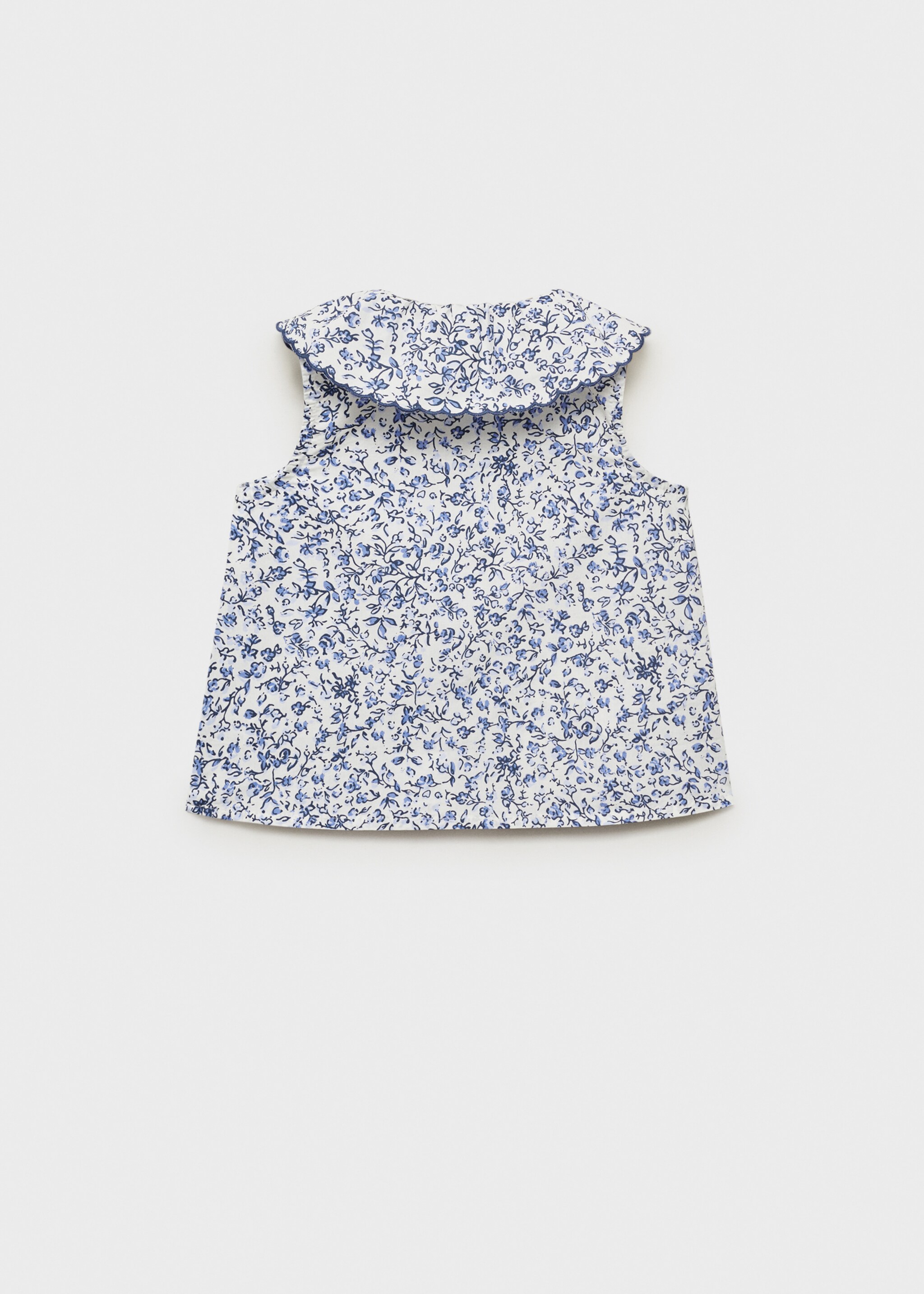 Blusa cuello babydoll estampada - Reverso del artículo