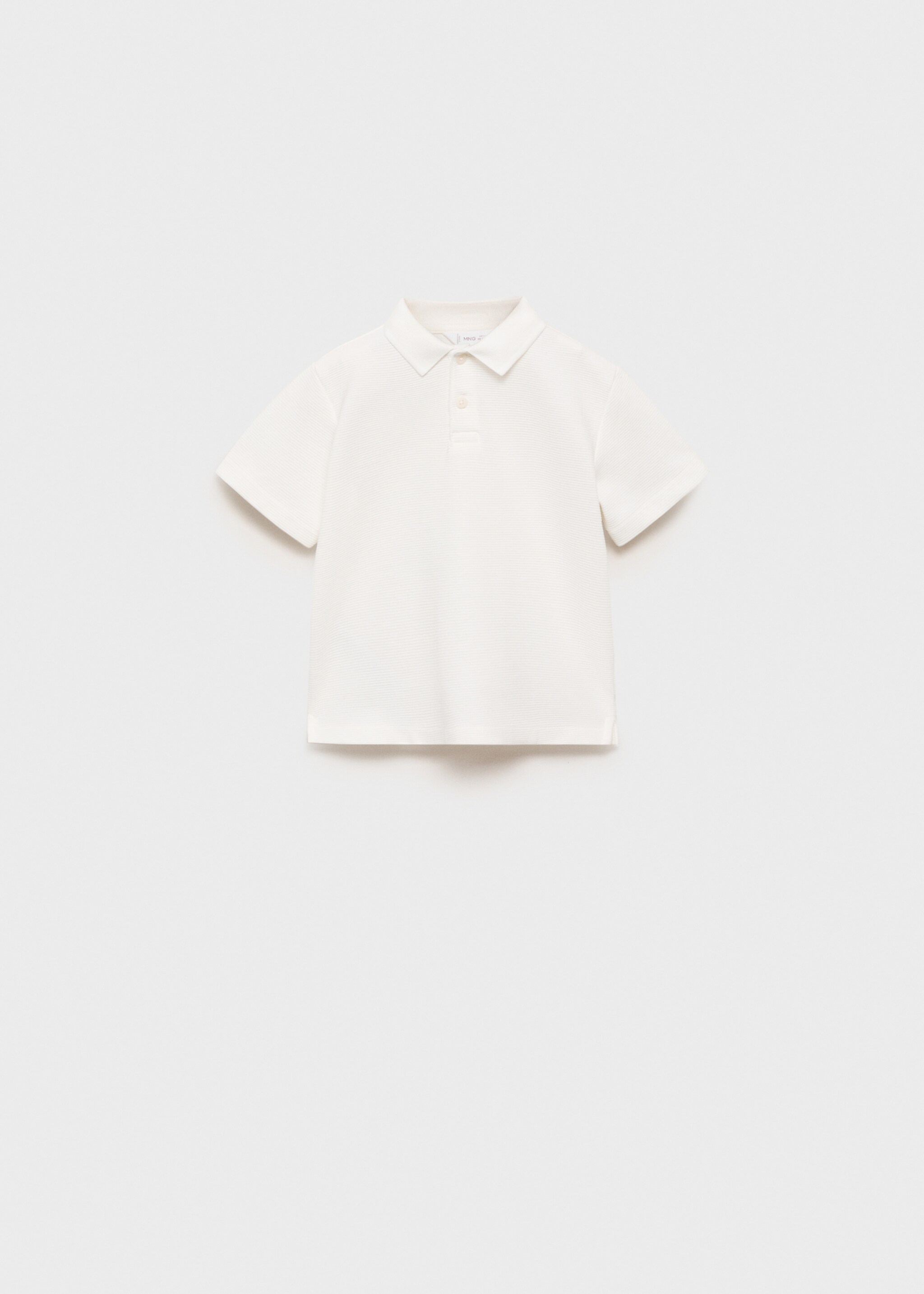 Textured knitted polo shirt - Article without model