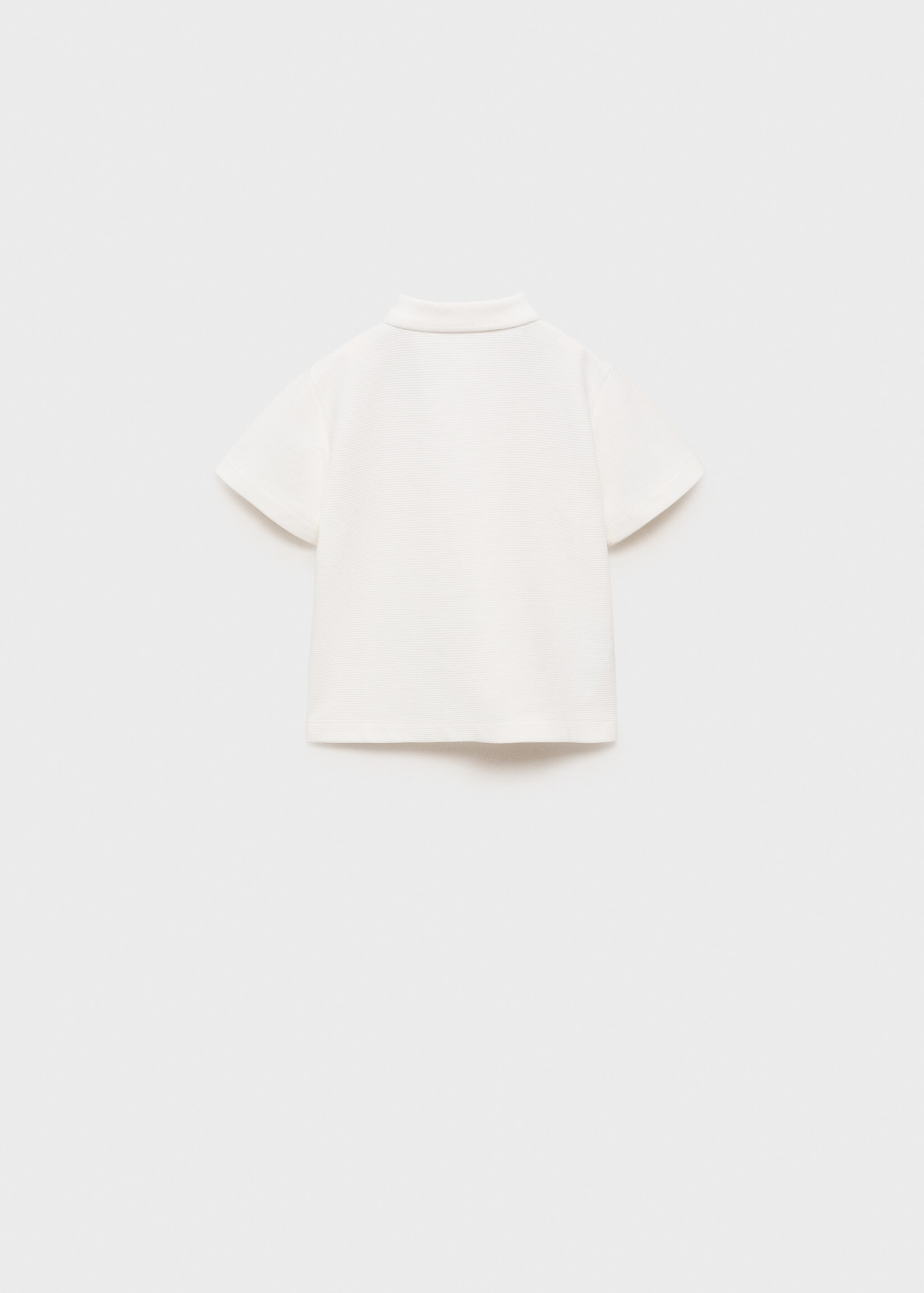 Textured knitted polo shirt - Reverse of the article