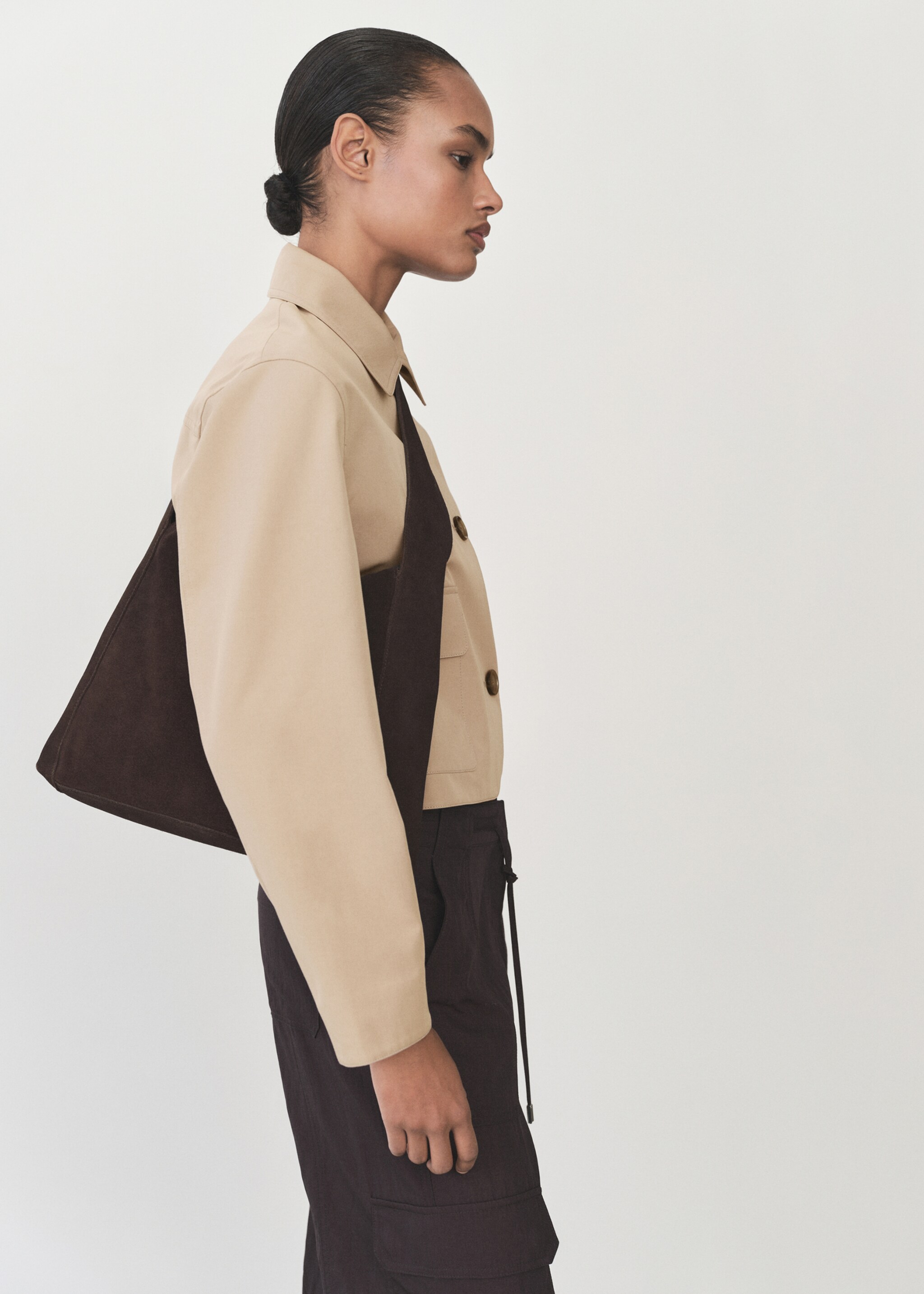 Cotton jacket with pockets - Medium plane