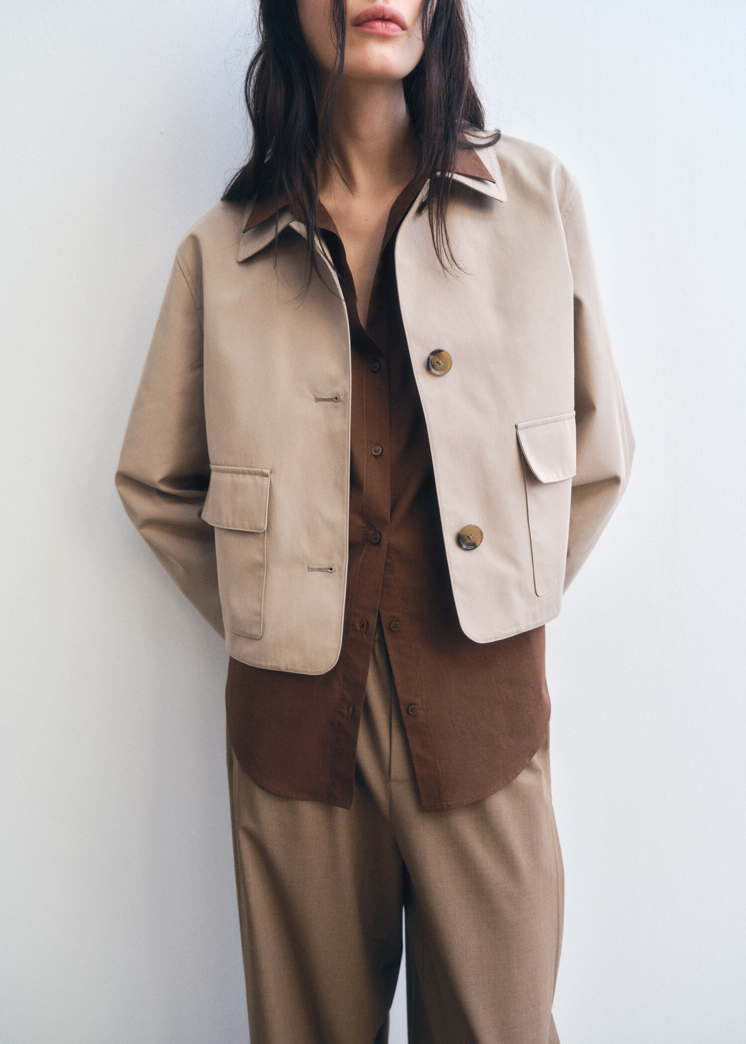 Cotton jacket with pockets - Details of the article 7