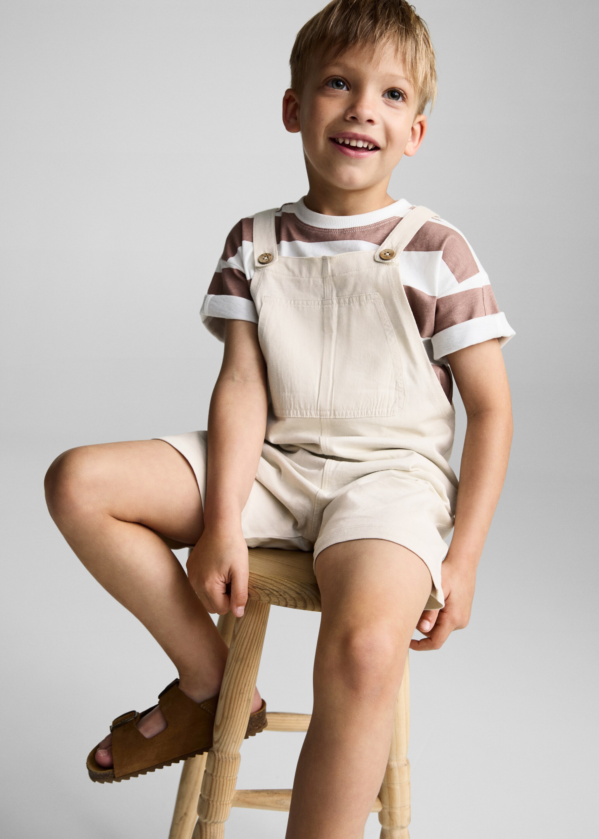 Cotton knit dungarees - Medium plane
