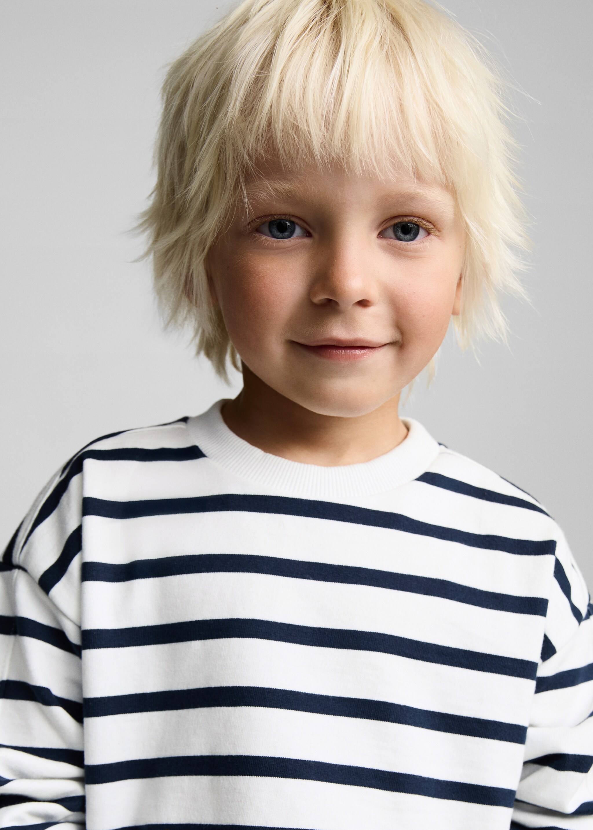 Striped cotton-blend sweatshirt - Details of the article 1