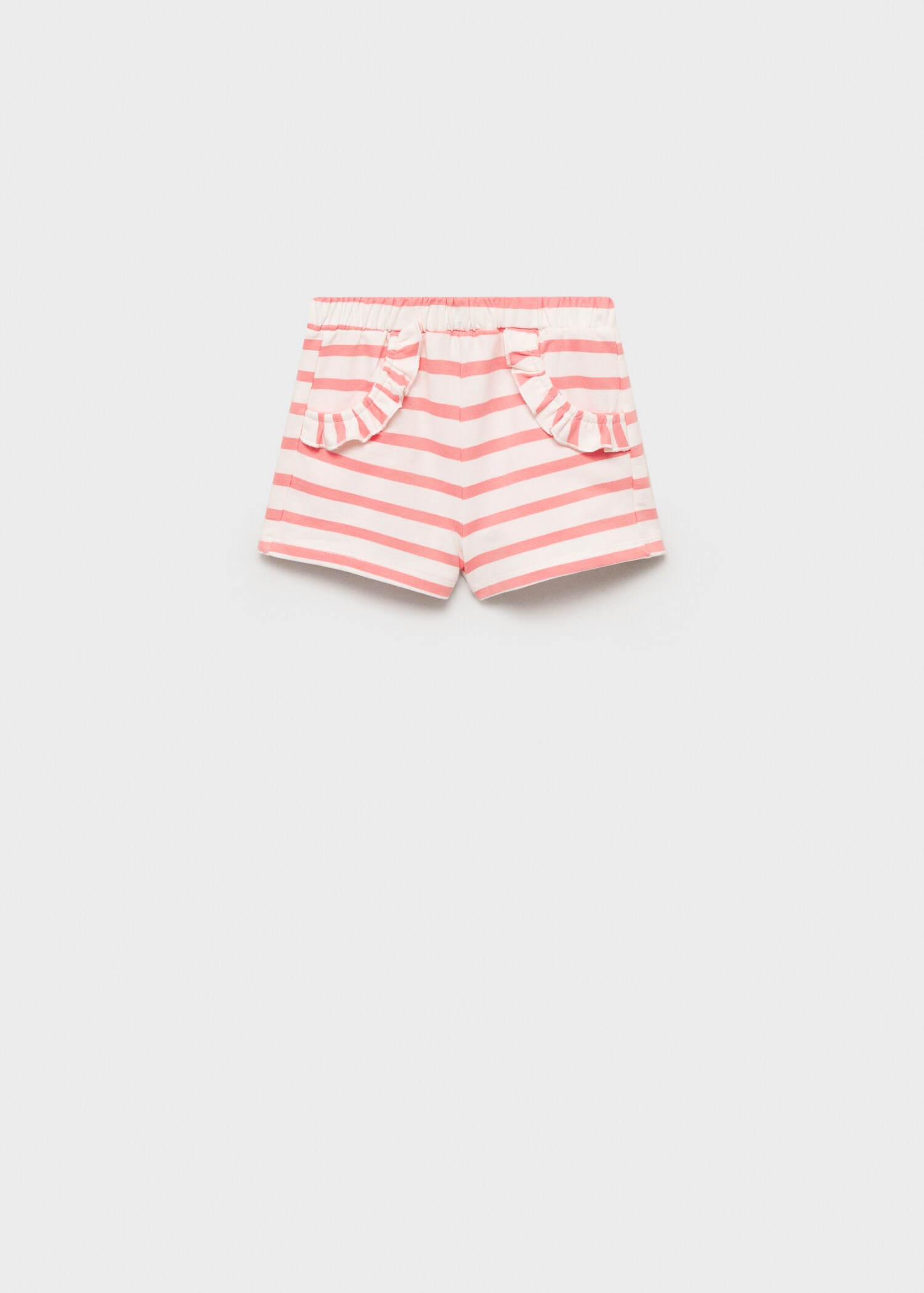 Gestreepte shorts met rucheszakken - Artikel zonder model