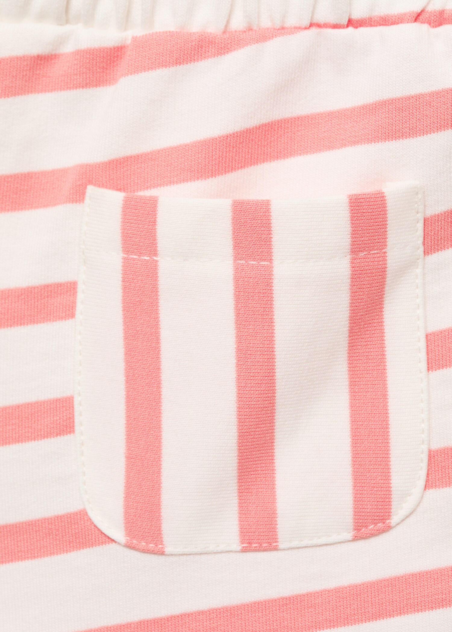 Gestreepte shorts met rucheszakken - Detail van het artikel 0