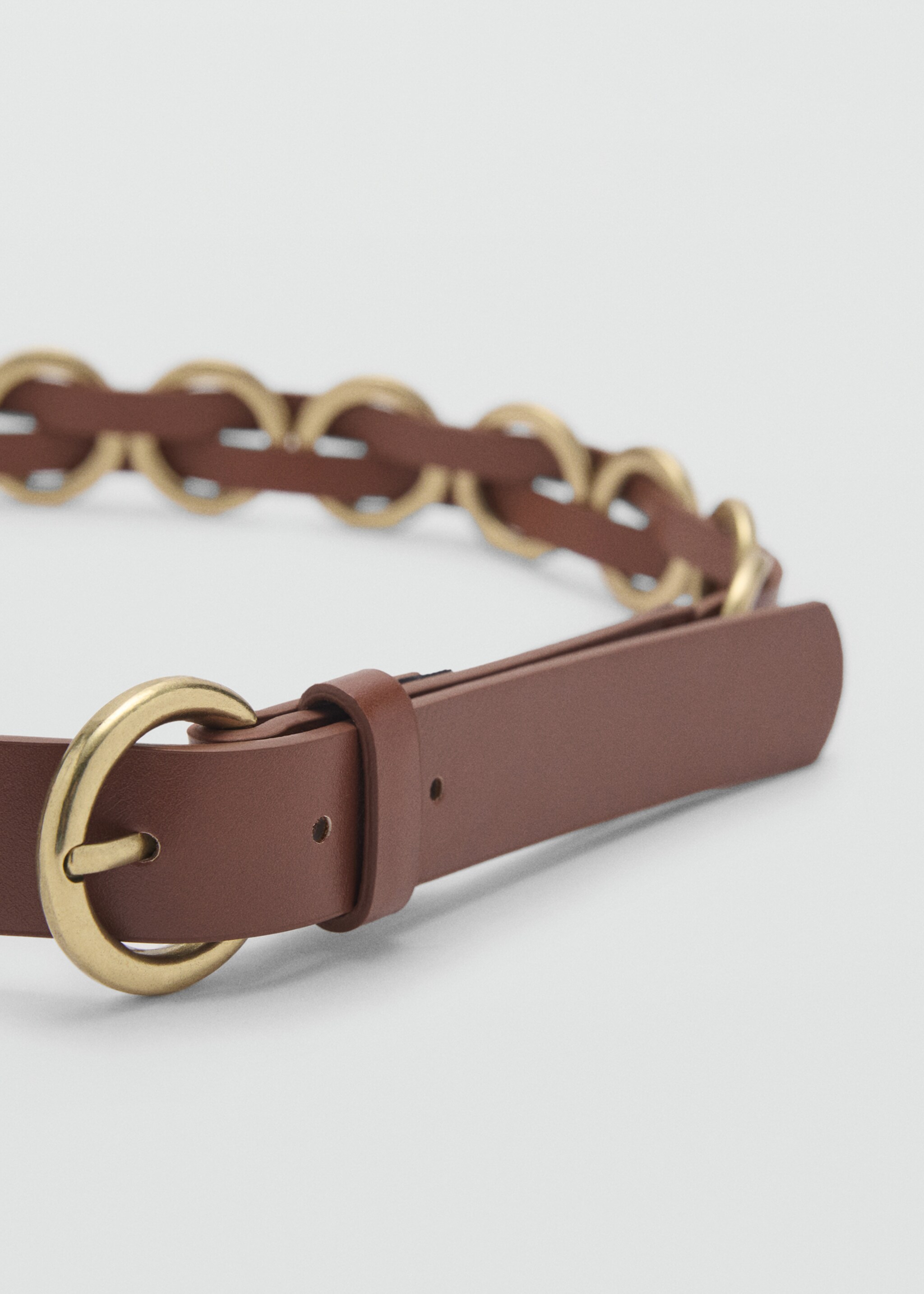 Combined belt with metal rings - Medium plane
