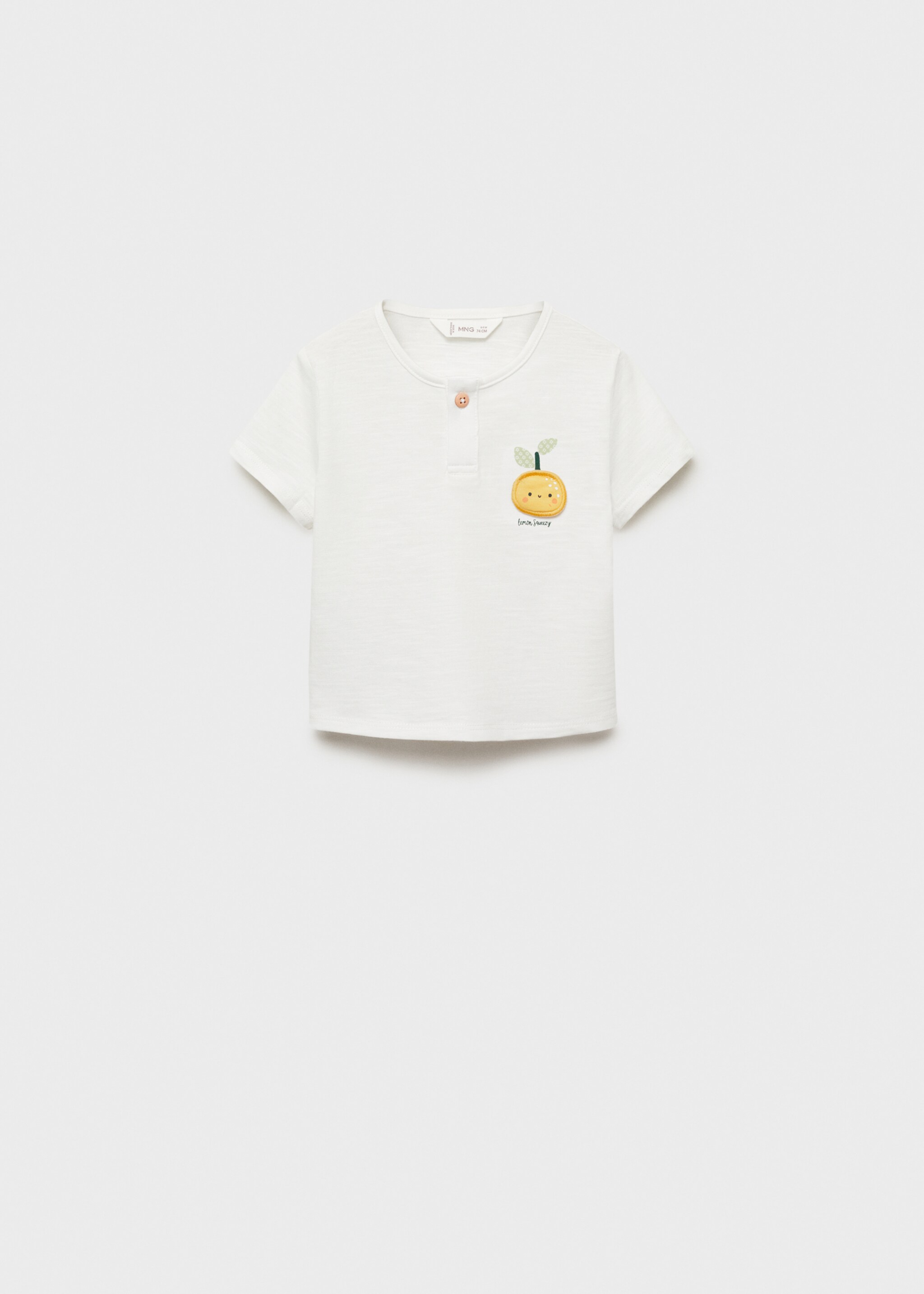 T-Shirt Baumwolle mit Reliefmuster - Artikel ohne Model