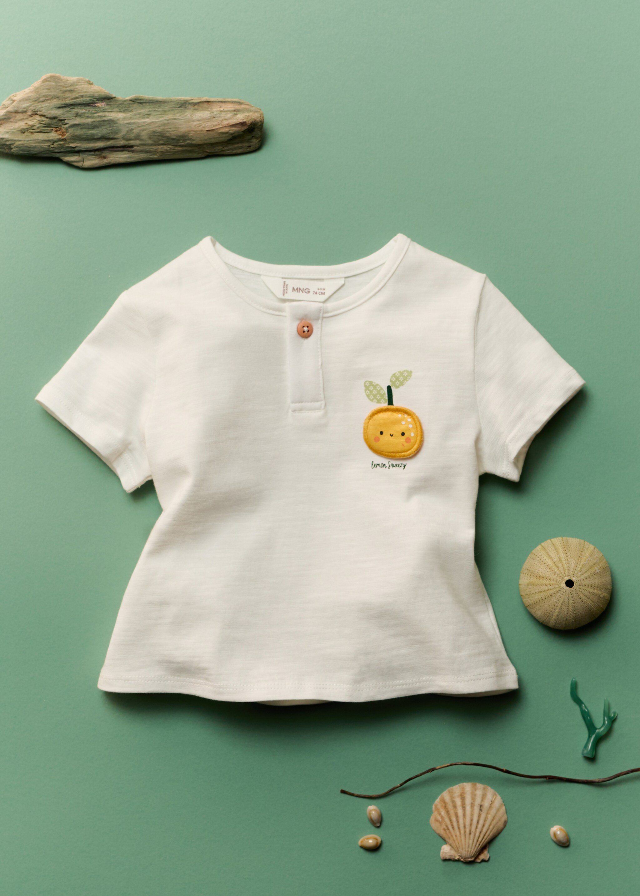 T-Shirt Baumwolle mit Reliefmuster - Detail des Artikels 5