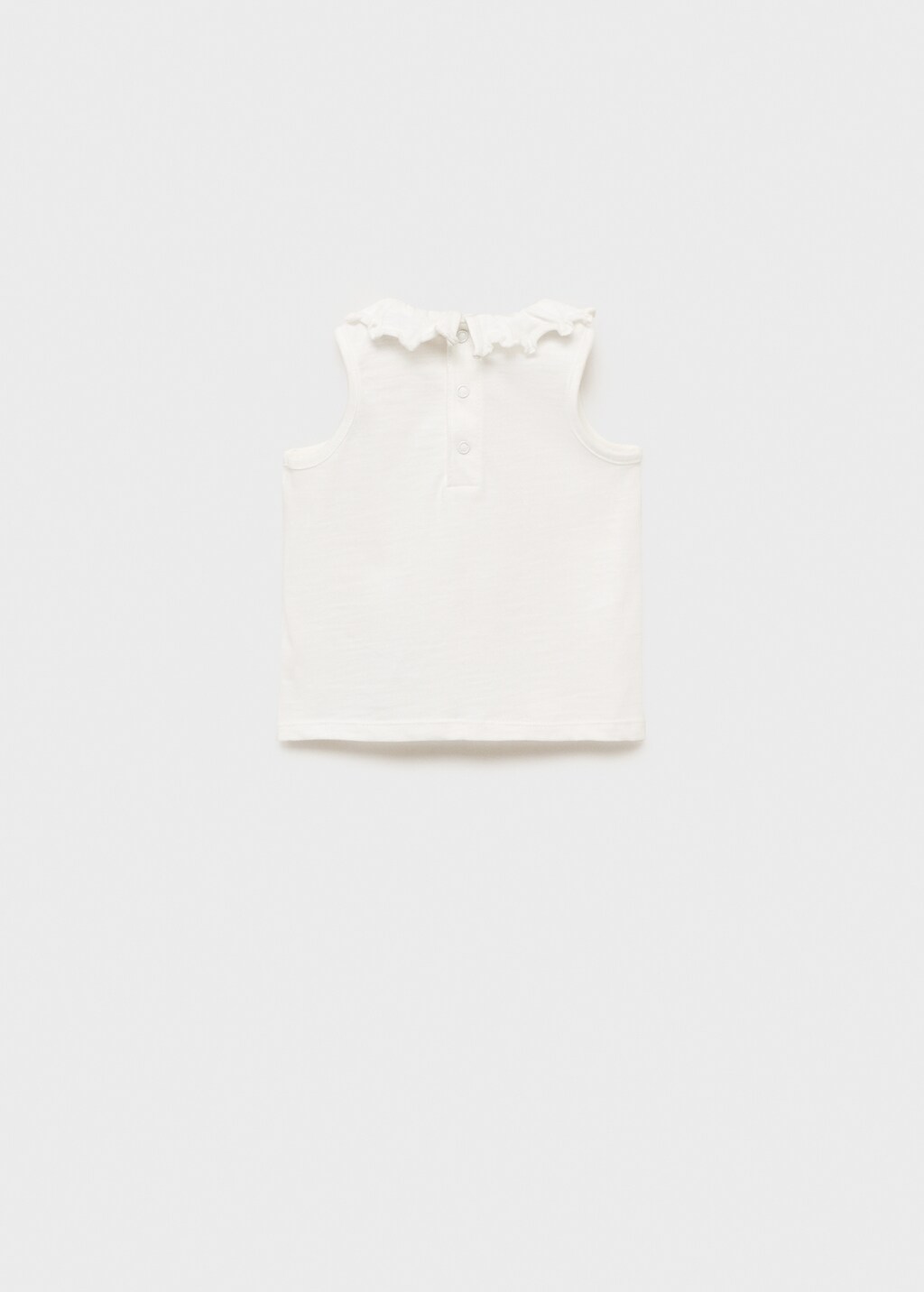Ruffle-neck cotton t-shirt - Kids | MANGO USA Ruffle-neck cotton t-shirt - Kids | MANGO USA