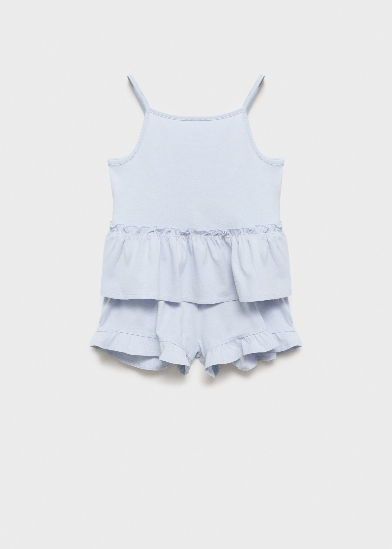 Korte pyjama met ruches - Artikel zonder model